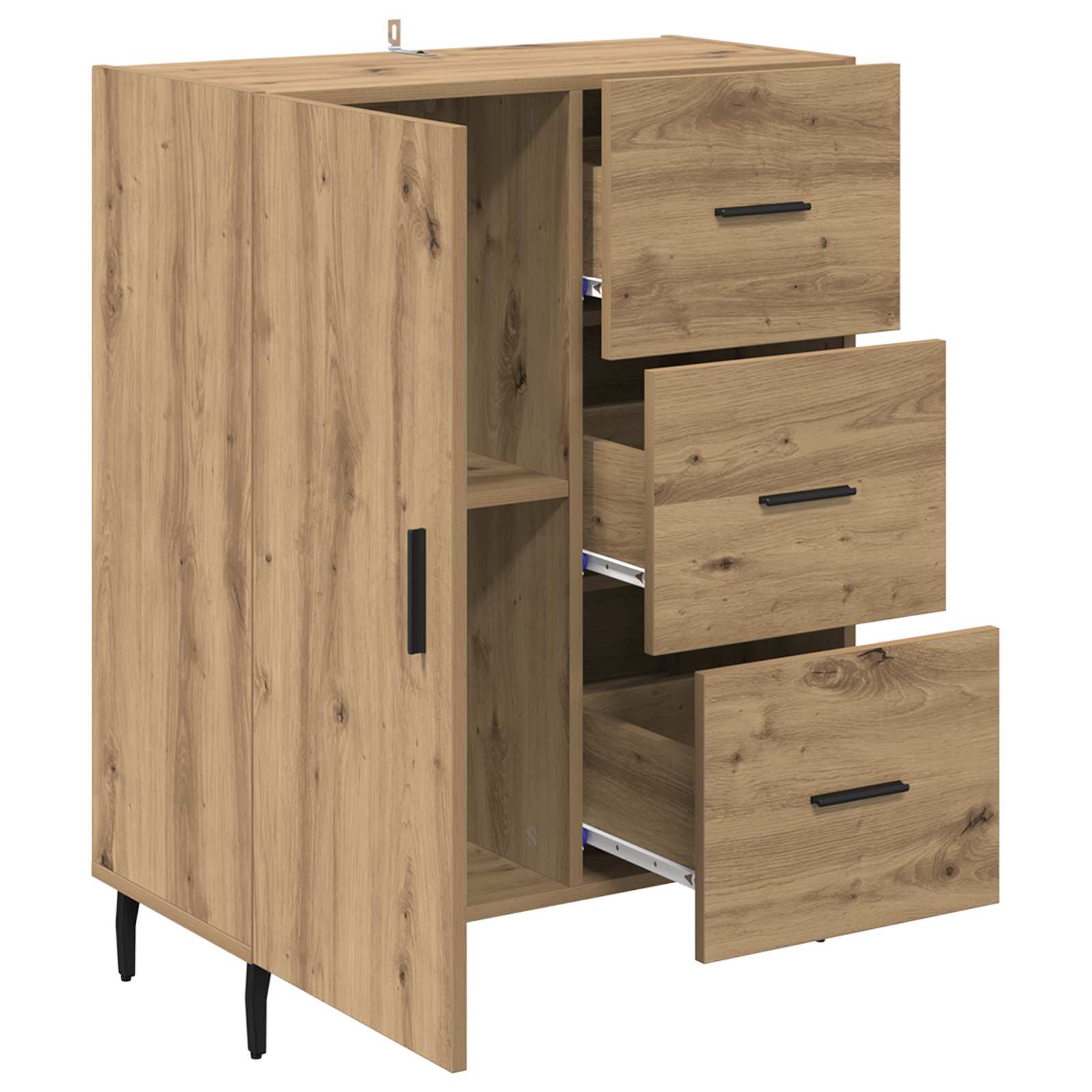 Kreveta s ladicama Umjetnički hrast 69,5 x 34 x 90 cm