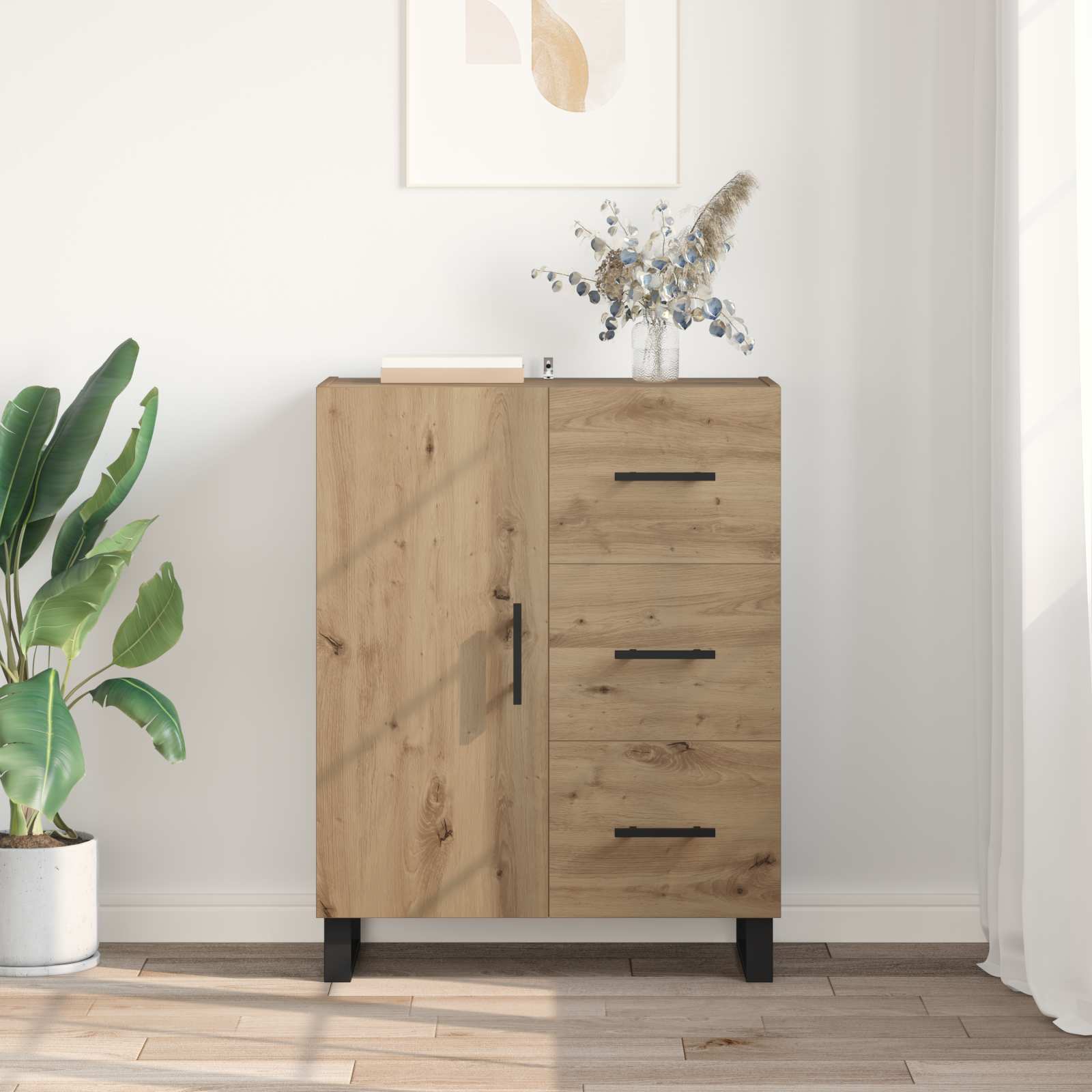 Kreveta s ladicama Umjetnički hrast 69,5 x 34 x 90 cm