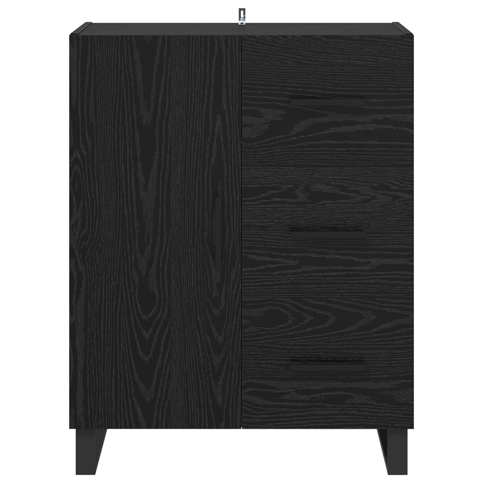 Kreveta Crni hrast 69,5 x 34 x 90 cm Obrađeno drvo i čelik