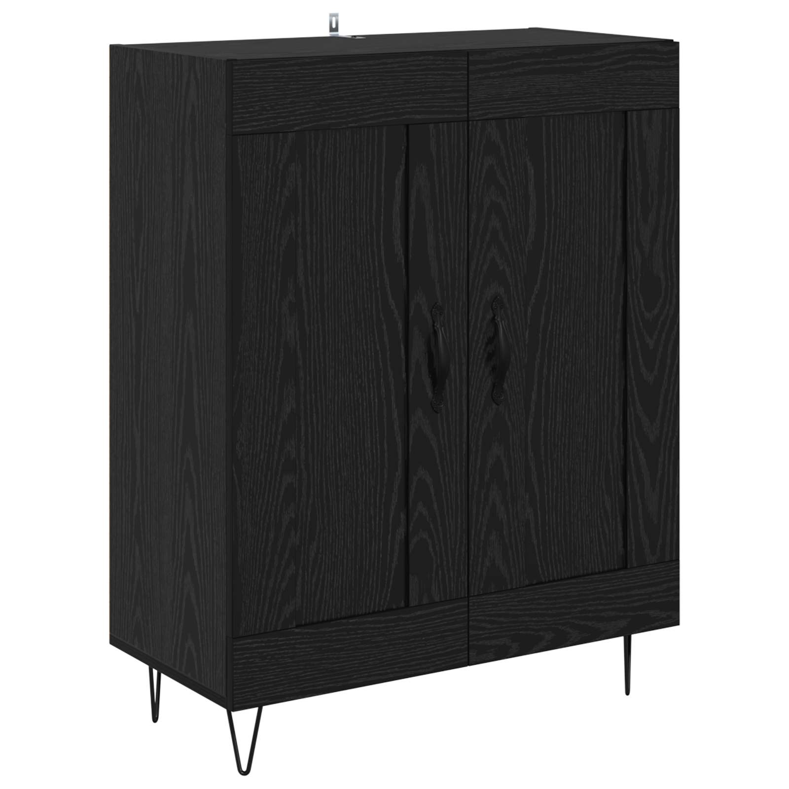 Kreveta Crni hrast 69,5 x 34 x 90 cm Obrađeno drvo i čelik