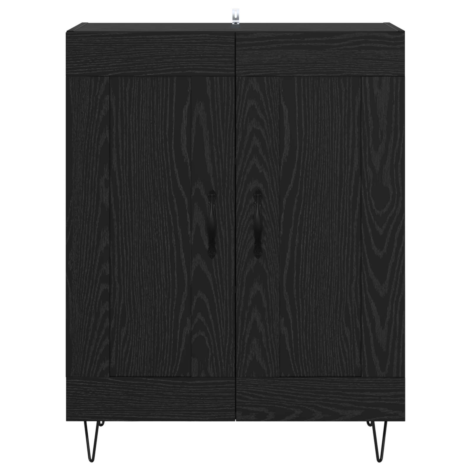 Kreveta Crni hrast 69,5 x 34 x 90 cm Obrađeno drvo i čelik