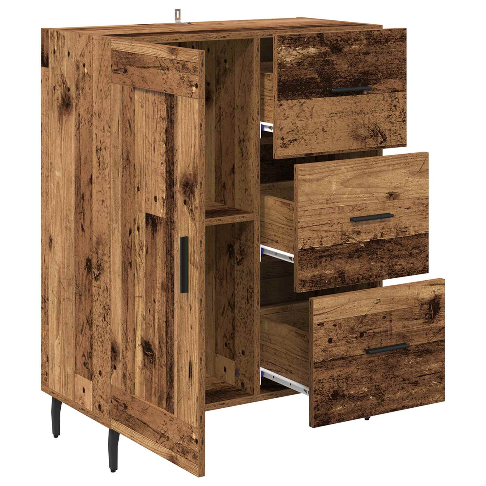 Kreveta Staro drvo 69,5 x 34 x 90 cm Obrađeno drvo i čelik
