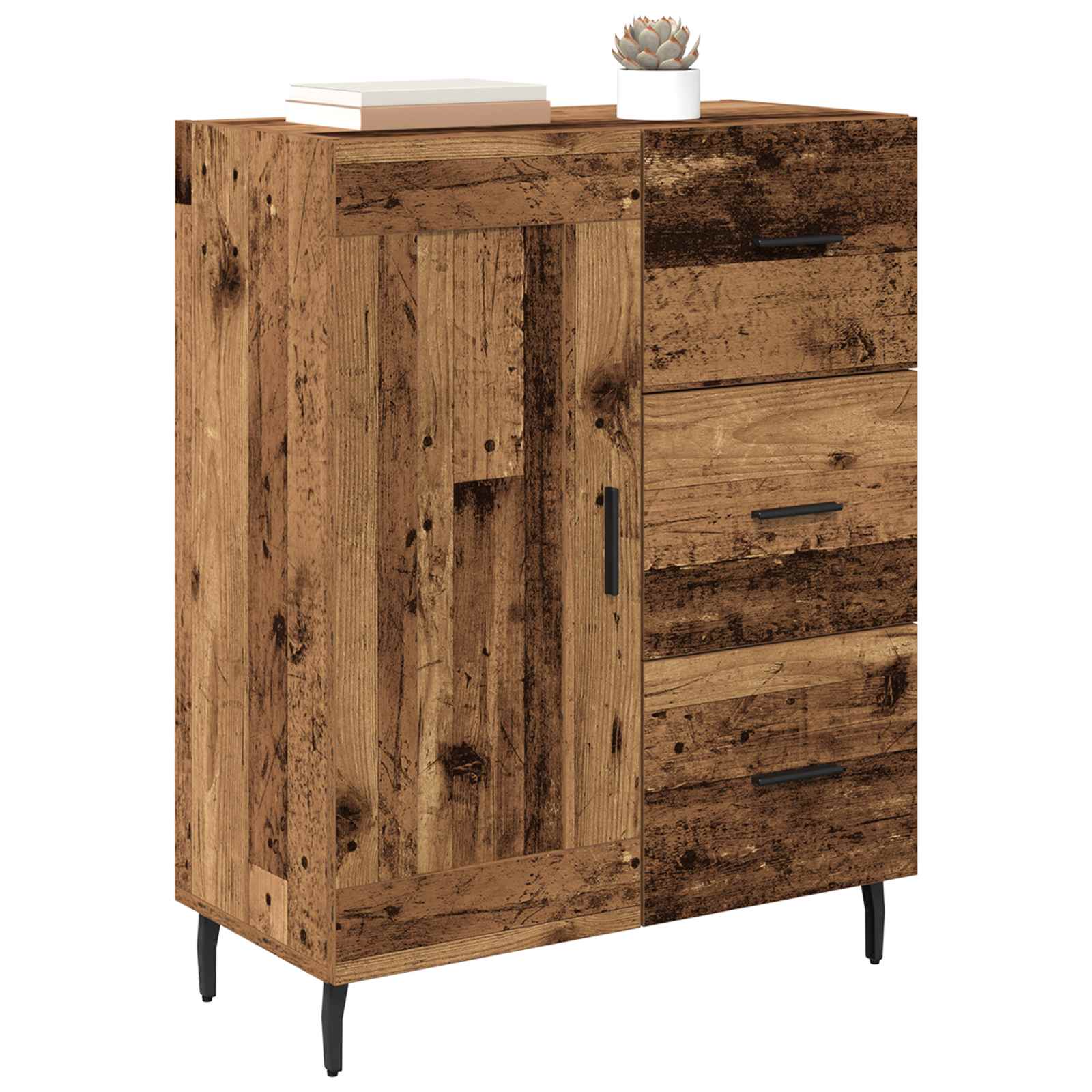Kreveta Staro drvo 69,5 x 34 x 90 cm Obrađeno drvo i čelik