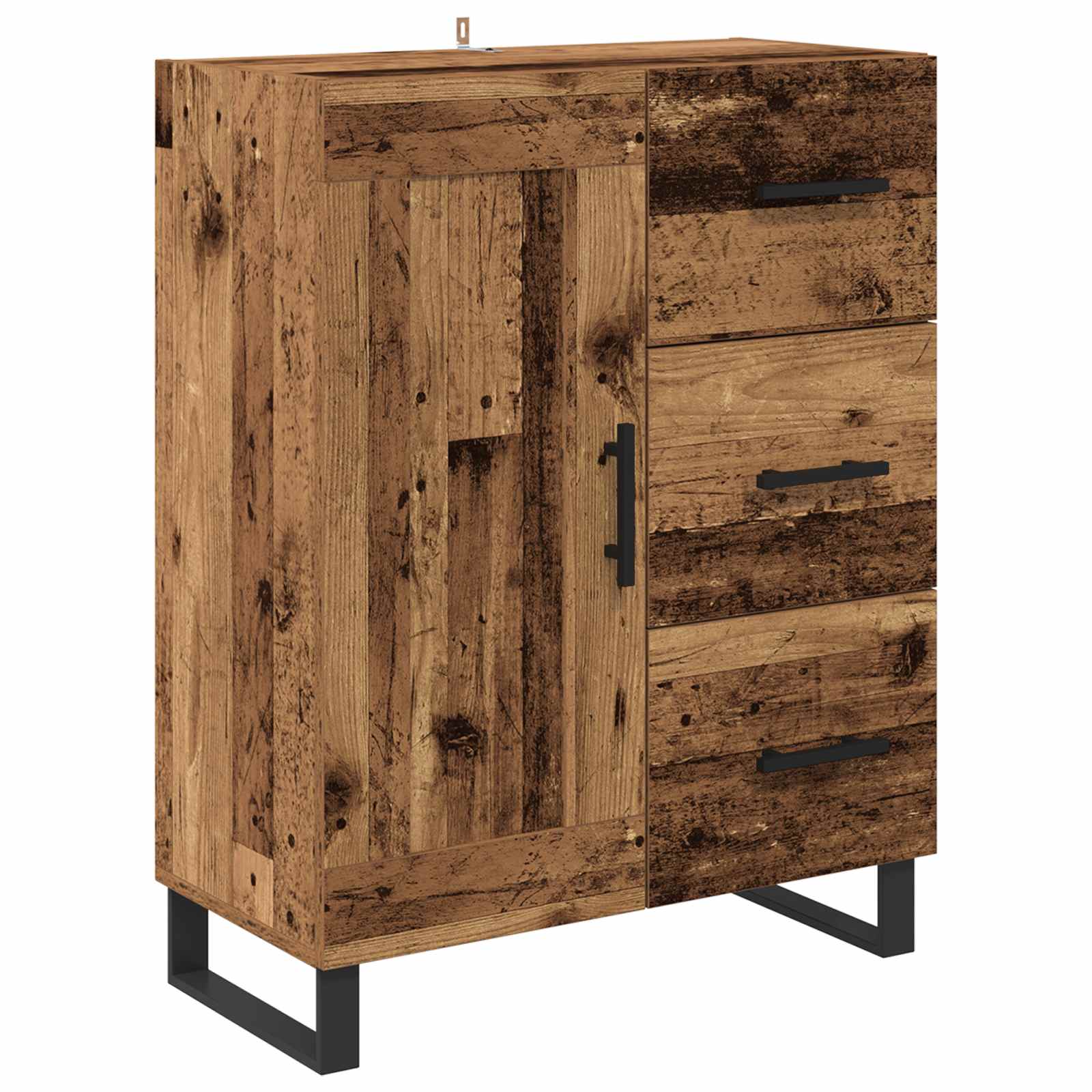 Kreveta Staro drvo 69,5 x 34 x 90 cm Obrađeno drvo i čelik