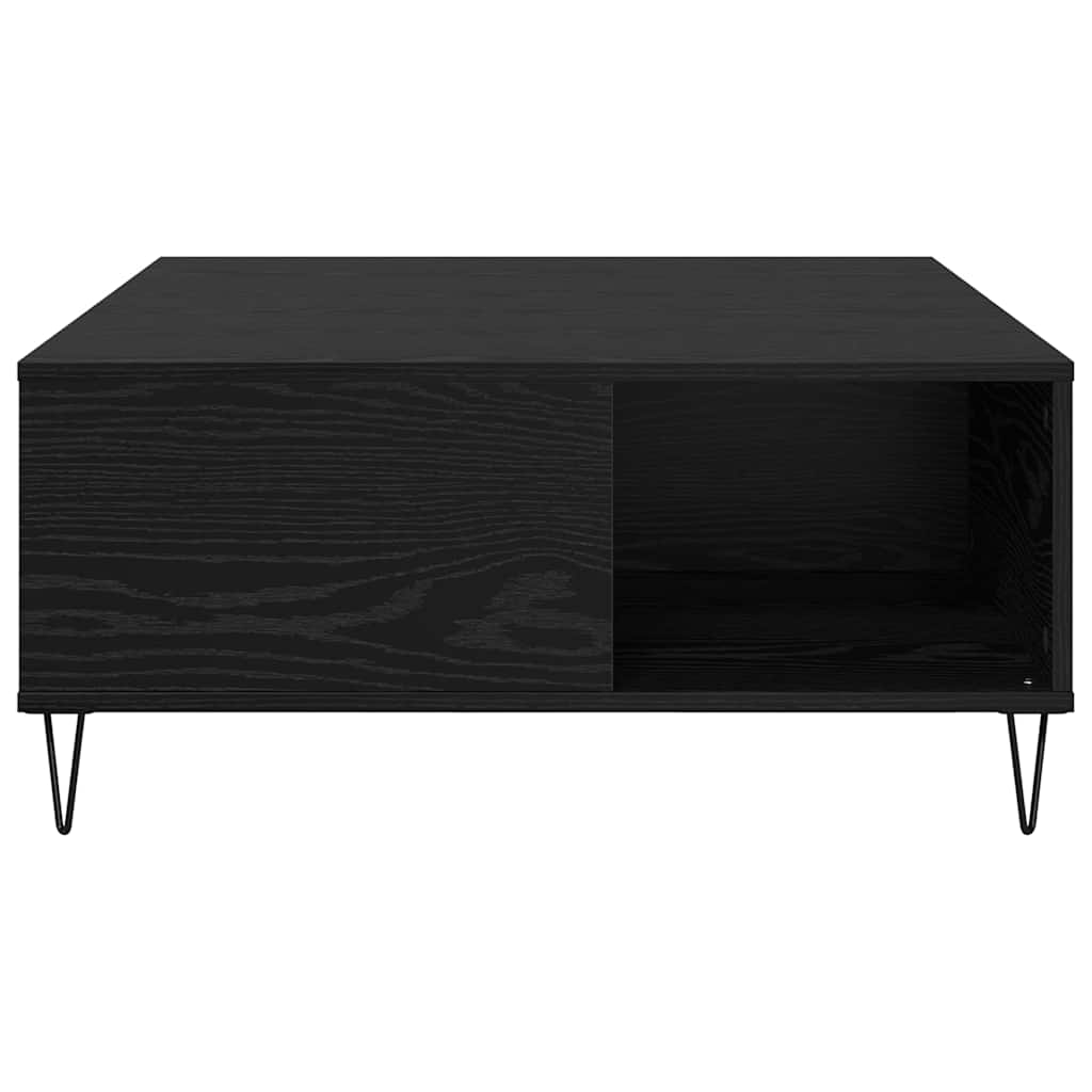 Kava Stol Crni hrast 80 x 80 x 36,5 cm Konstruirano drvo