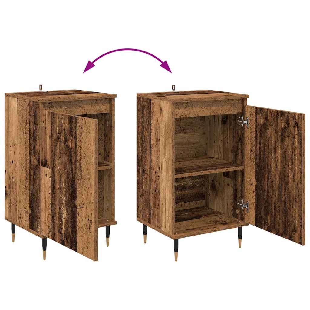 Kreveta 2 pcs Staro drvo 40 x 35 x 70 cm Obrađeno drvo i čelik