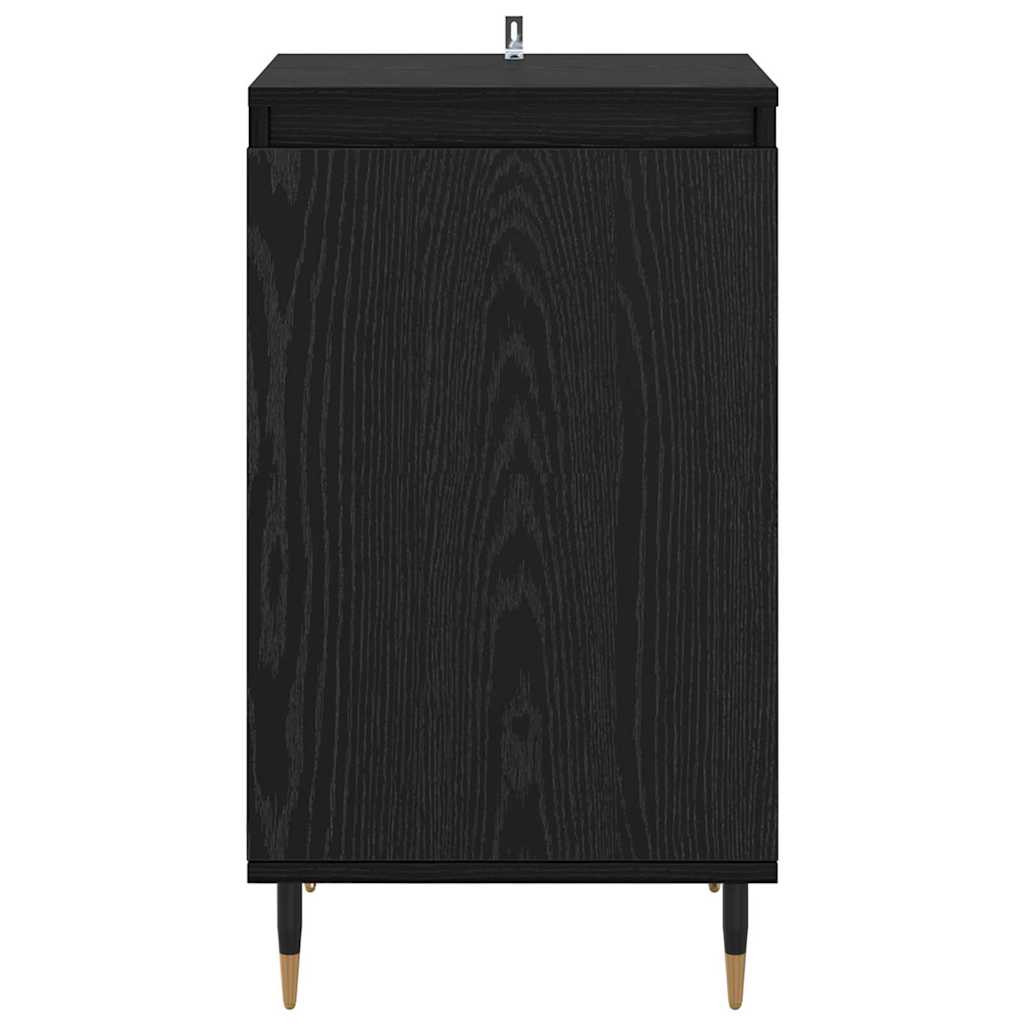 Kreveta 2 pcs Crni hrast 40 x 35 x 70 cm Obrađeno drvo i čelik