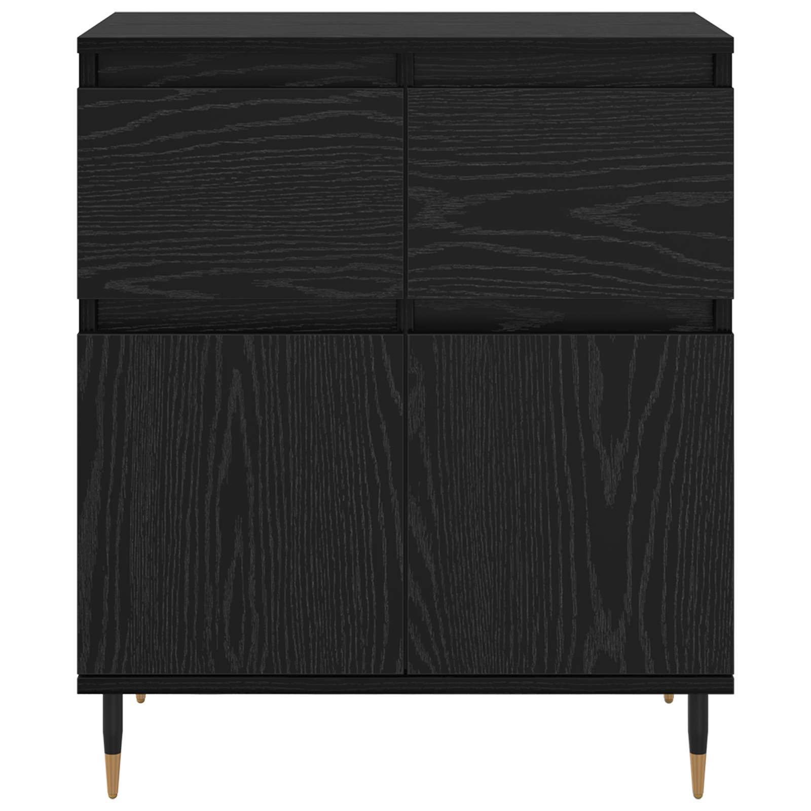 Kreveta Crni hrast 60 x 35 x 70 cm Obrađeno drvo i čelik