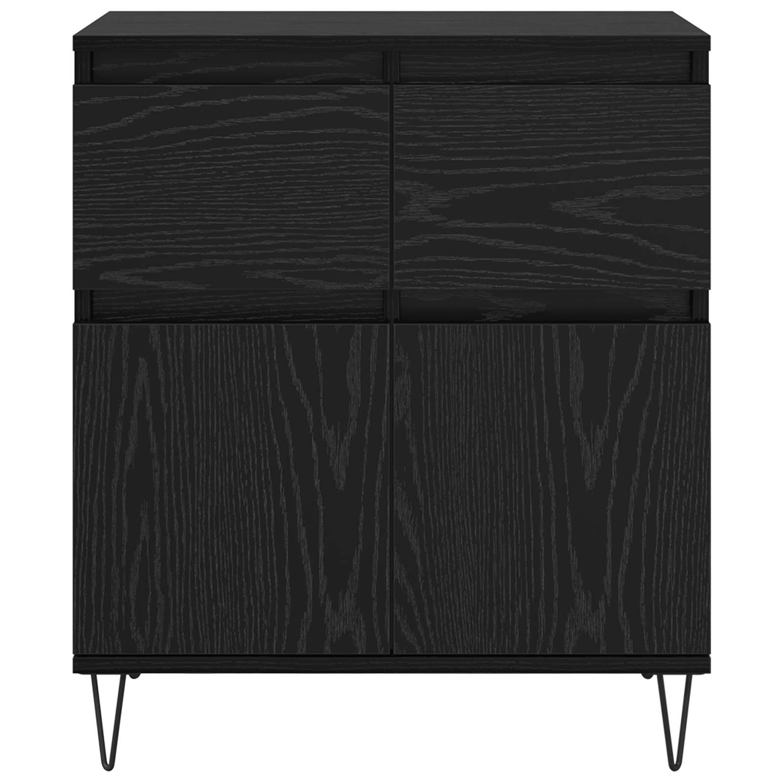 Kreveta Crni hrast 60 x 35 x 70 cm Obrađeno drvo i čelik