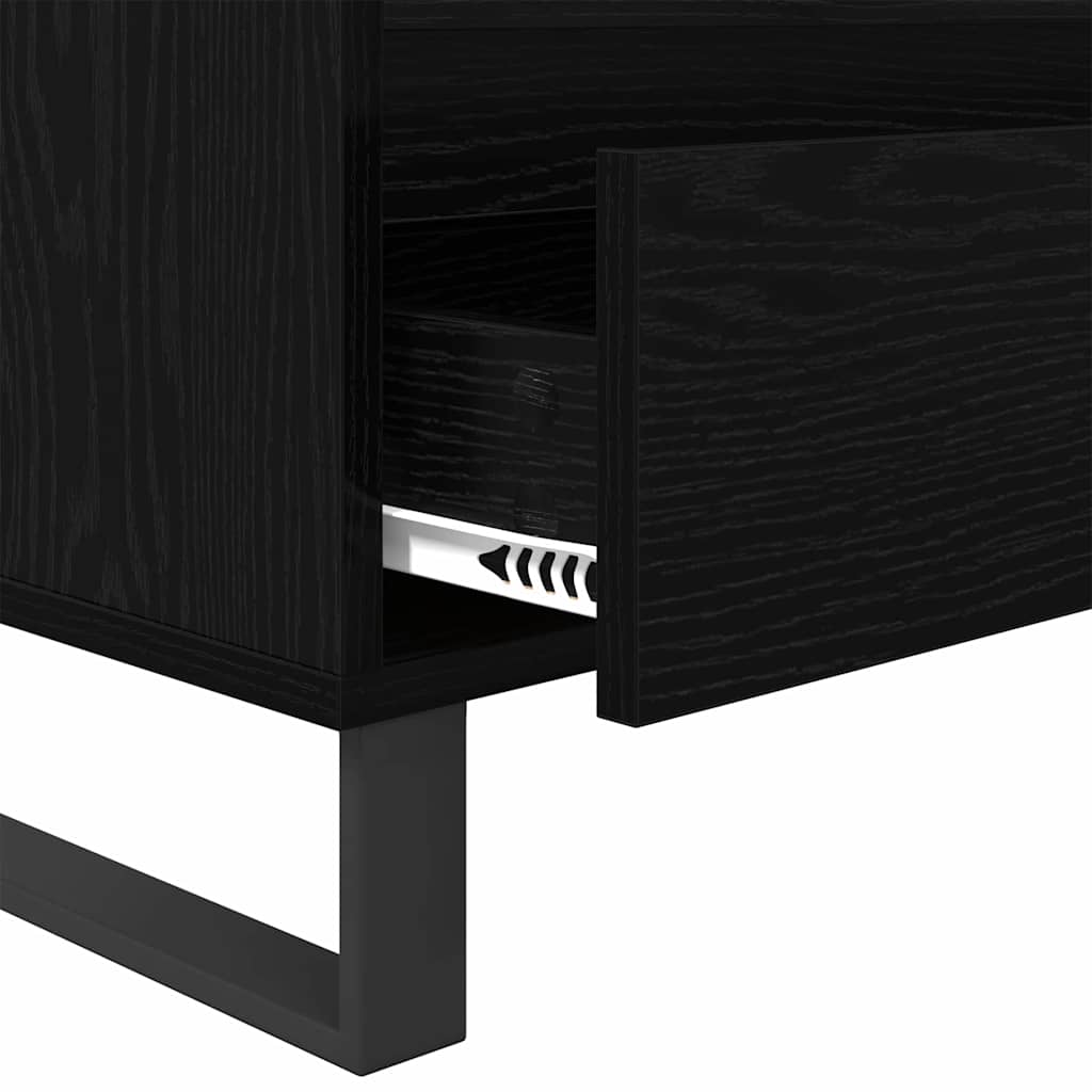 TV ormar Crni hrast 100 x 34,5 x 44,5 cm Obrađeno drvo i čelik