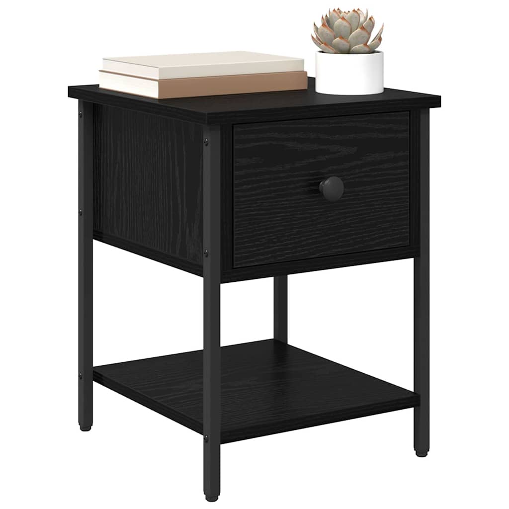 Noćni ormarić s ladicama 2 pcs Crni hrast 34 x 35,5 x 45 cm