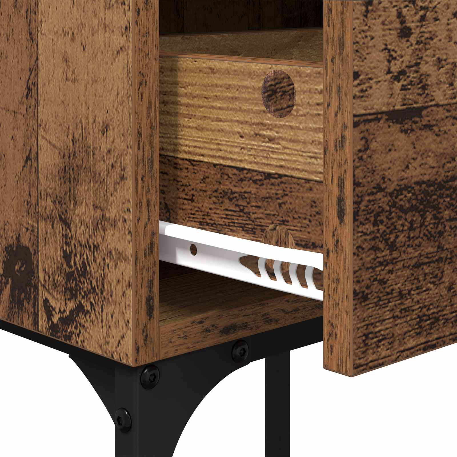 Noćni ormarić s ladicama 2 pcs Staro drvo 40 x 29 x 60 cm