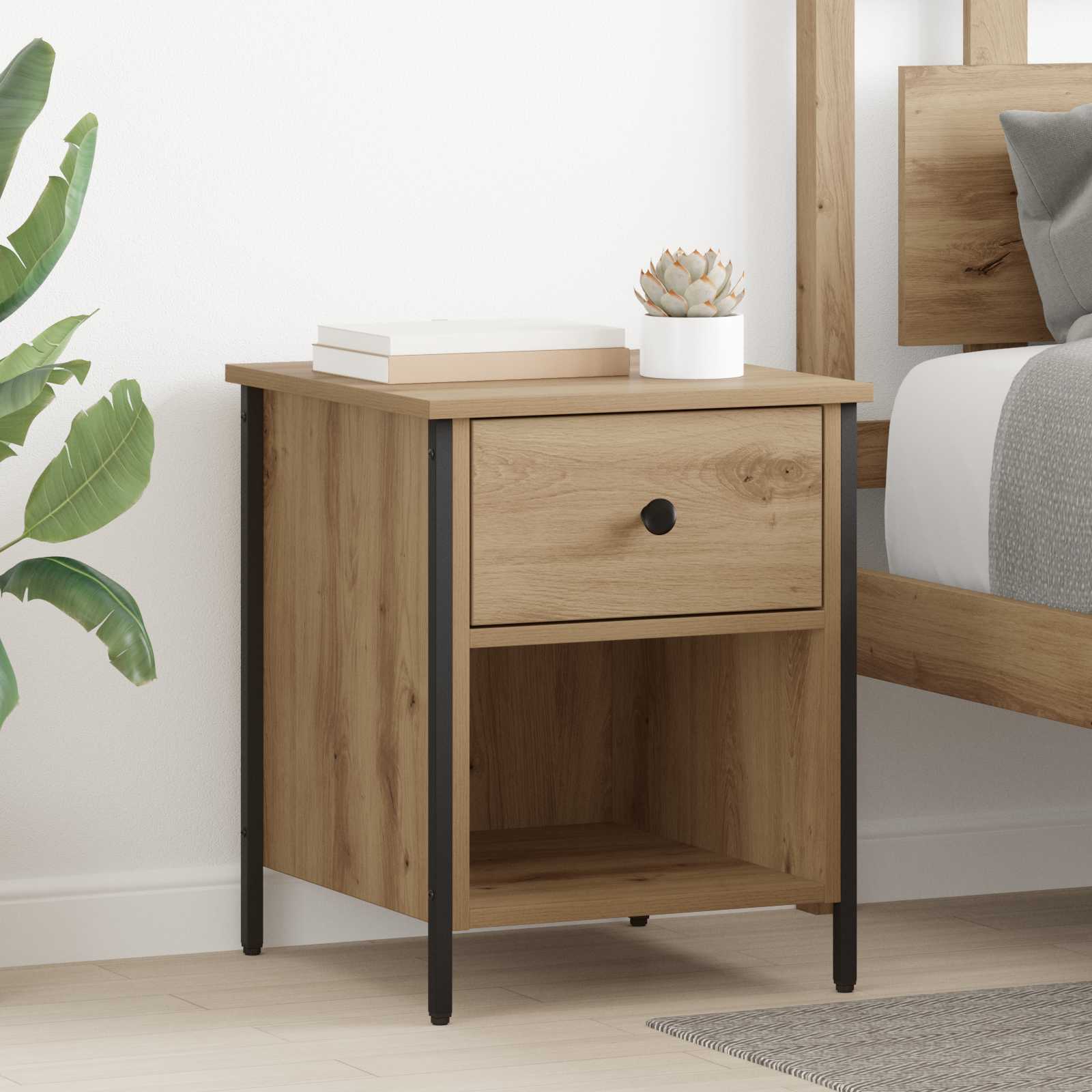 Noćni ormar s ladicama 2 pcs Umjetnički hrast 40 x 42 x 50 cm
