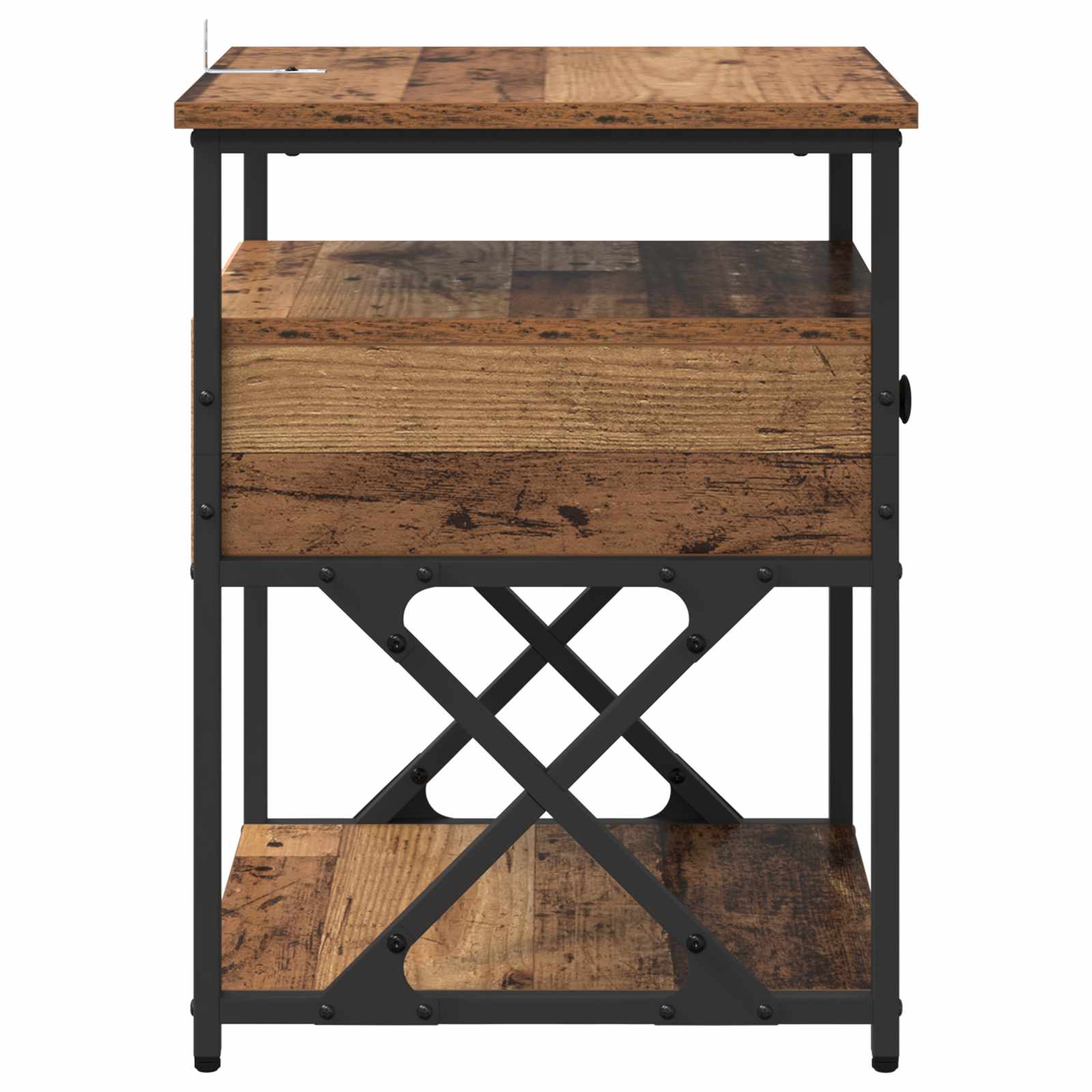 Noćni ormar 2 pcs Staro drvo 40 x 42 x 55 cm Konstruirano drvo