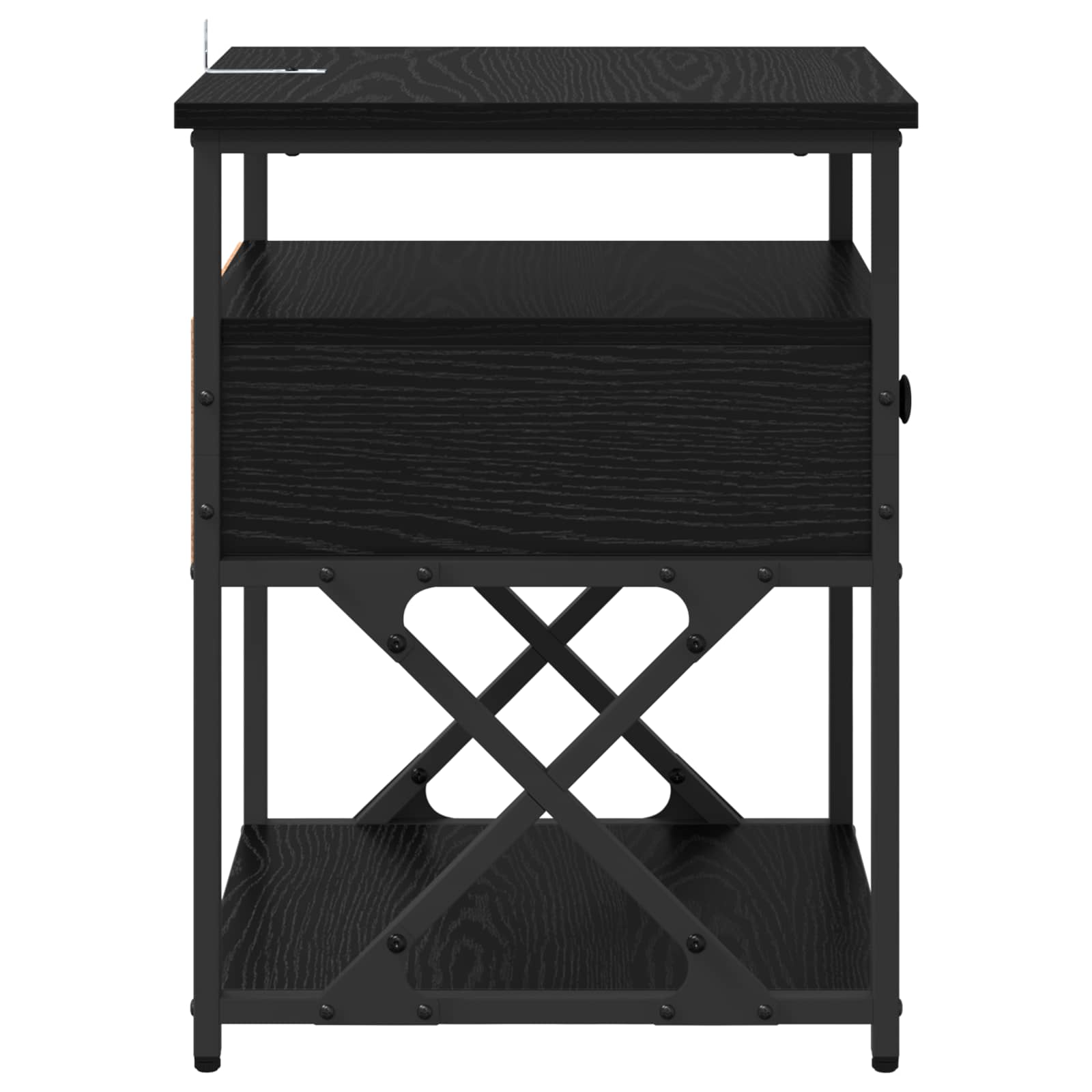 Noćni ormar 2 pcs Crni hrast 40 x 42 x 55 cm Konstruirano drvo