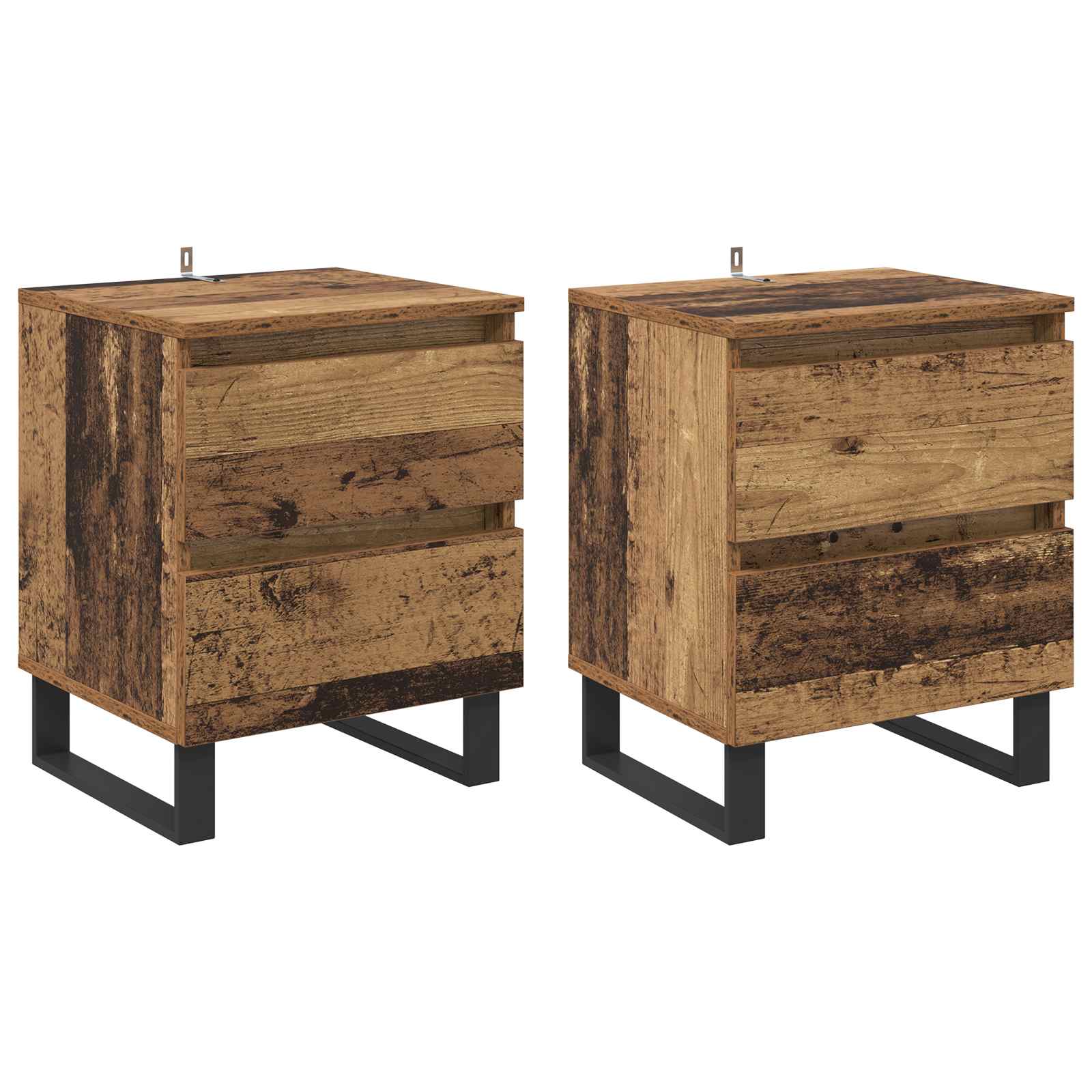 Noćni ormar 2 pcs Staro drvo 40 x 35 x 50 cm Konstruirano drvo