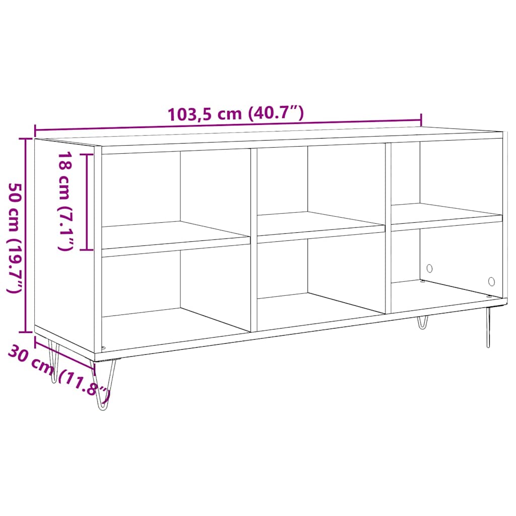 TV ormar Staro drvo 103,5 x 30 x 50 cm Konstruirano drvo