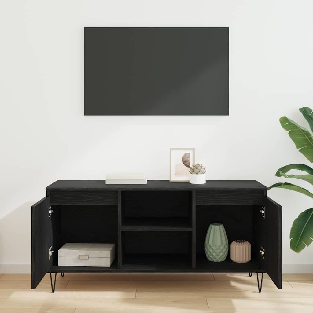 TV ormar Crni hrast 104 x 35 x 50 cm Konstruirano drvo