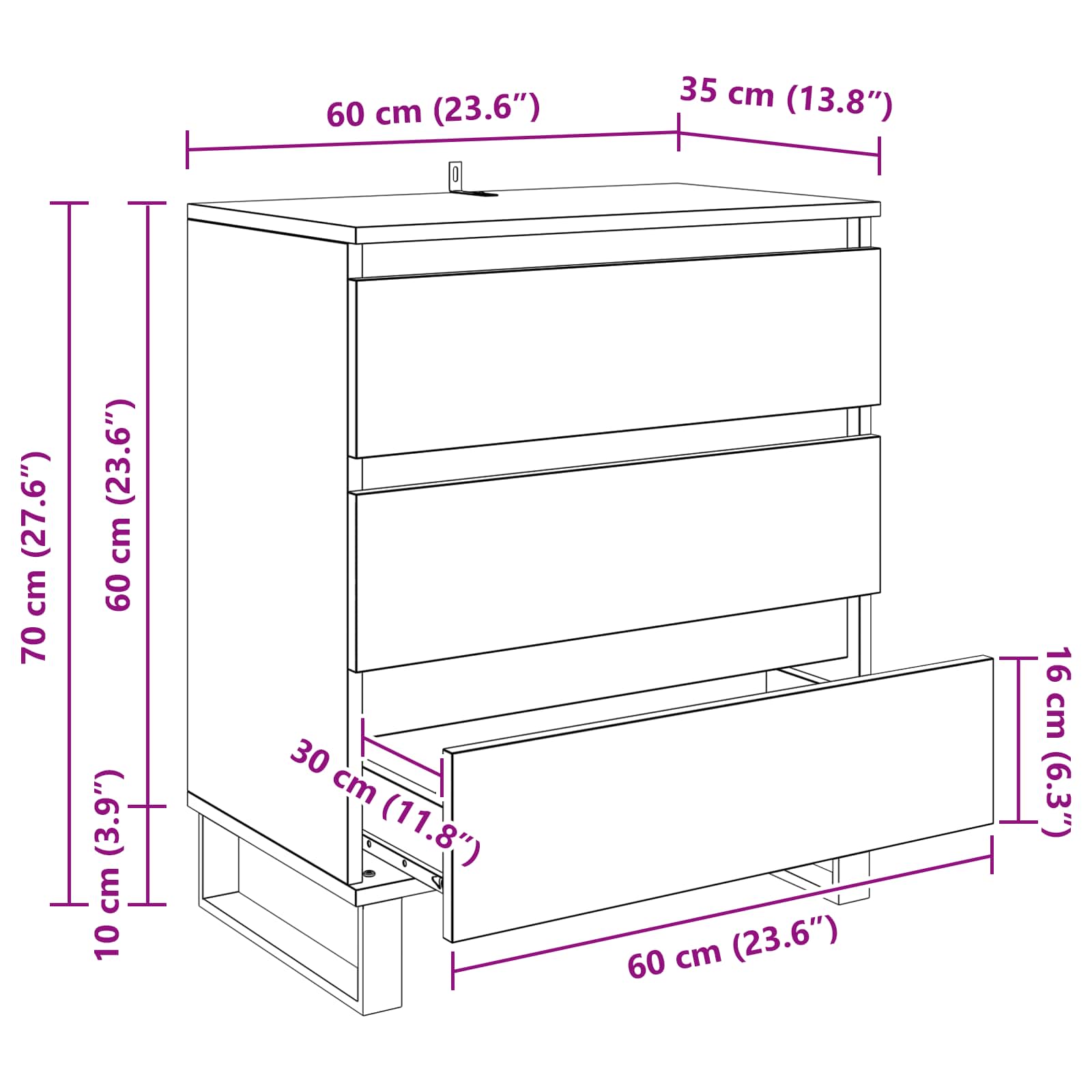 Kreveta Umjetnički hrast 60 x 35 x 70 cm Konstruirano drvo