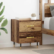 Noćni ormar s ladicama 2 pcs Staro drvo 40 x 35 x 47,5 cm