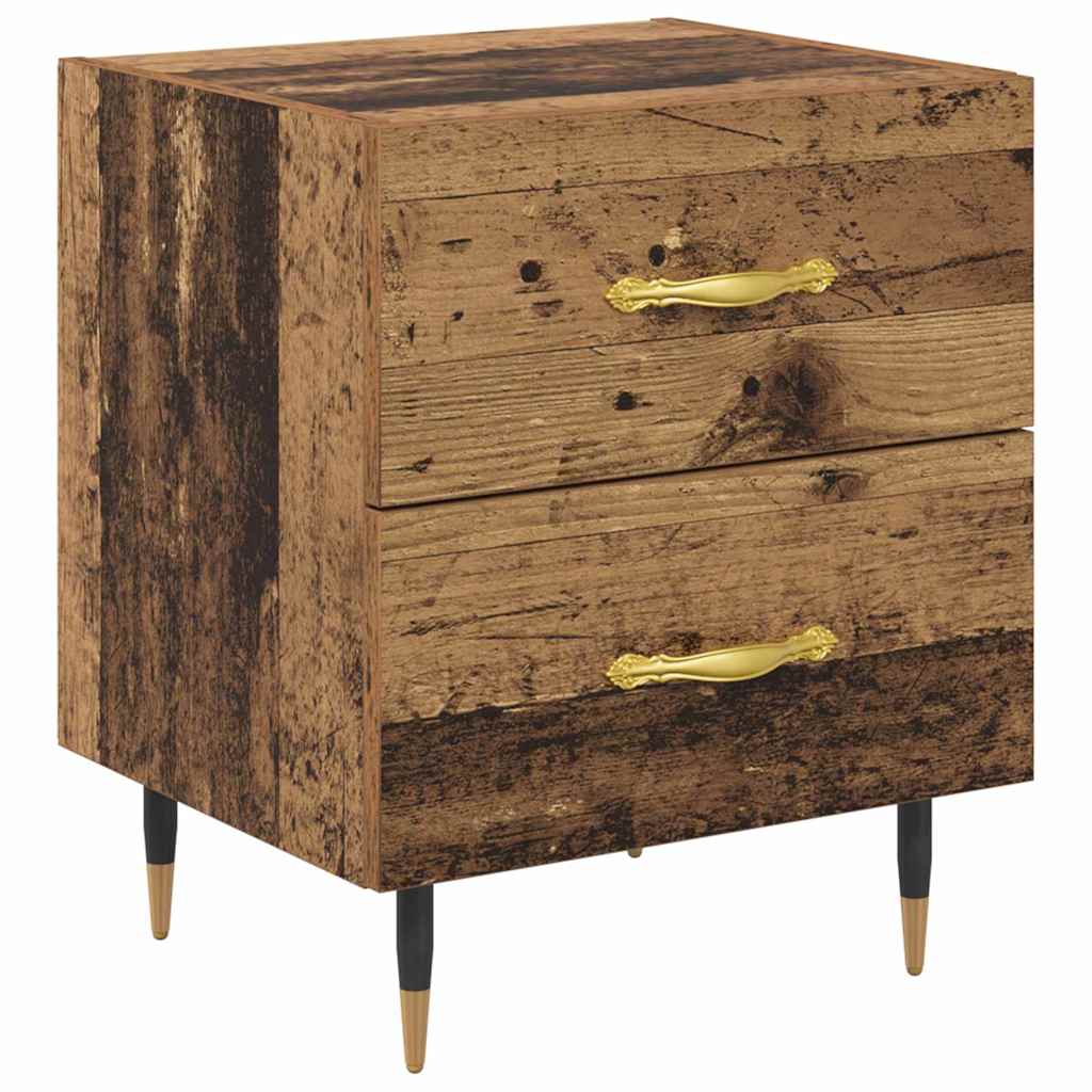 Noćni ormar s ladicama 2 pcs Staro drvo 40 x 35 x 47,5 cm