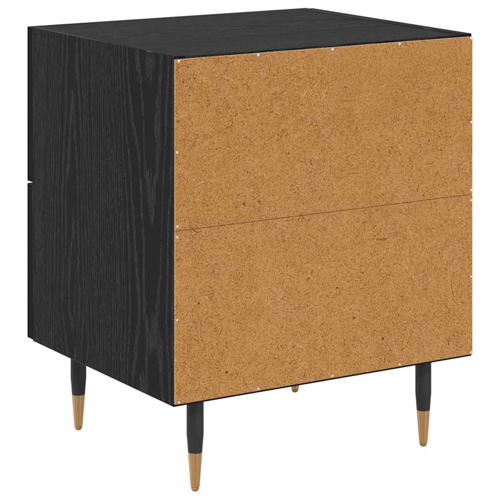 Noćni ormar s ladicama 2 pcs Crni hrast 40 x 35 x 47,5 cm