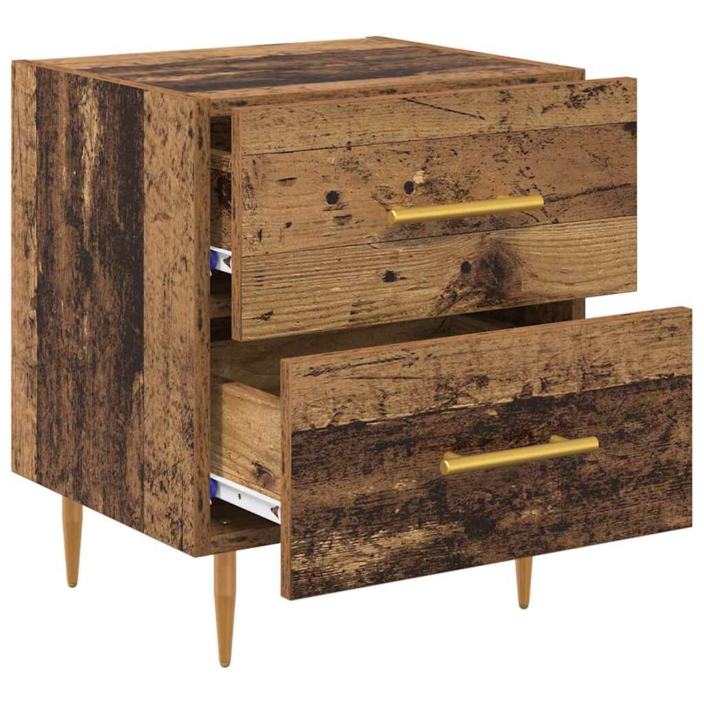 Noćni ormar s ladicama 2 pcs Staro drvo 40 x 35 x 47,5 cm