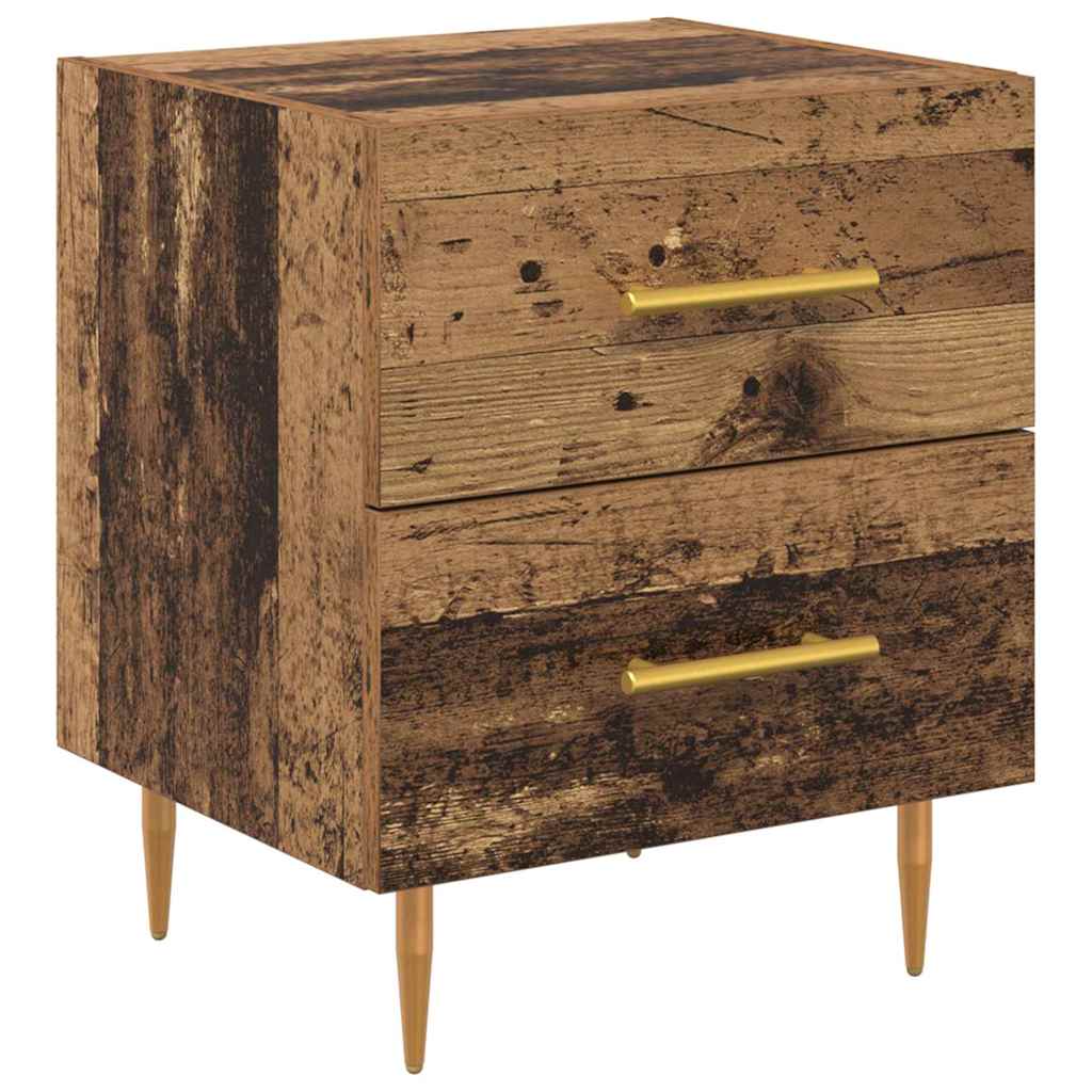 Noćni ormar s ladicama 2 pcs Staro drvo 40 x 35 x 47,5 cm