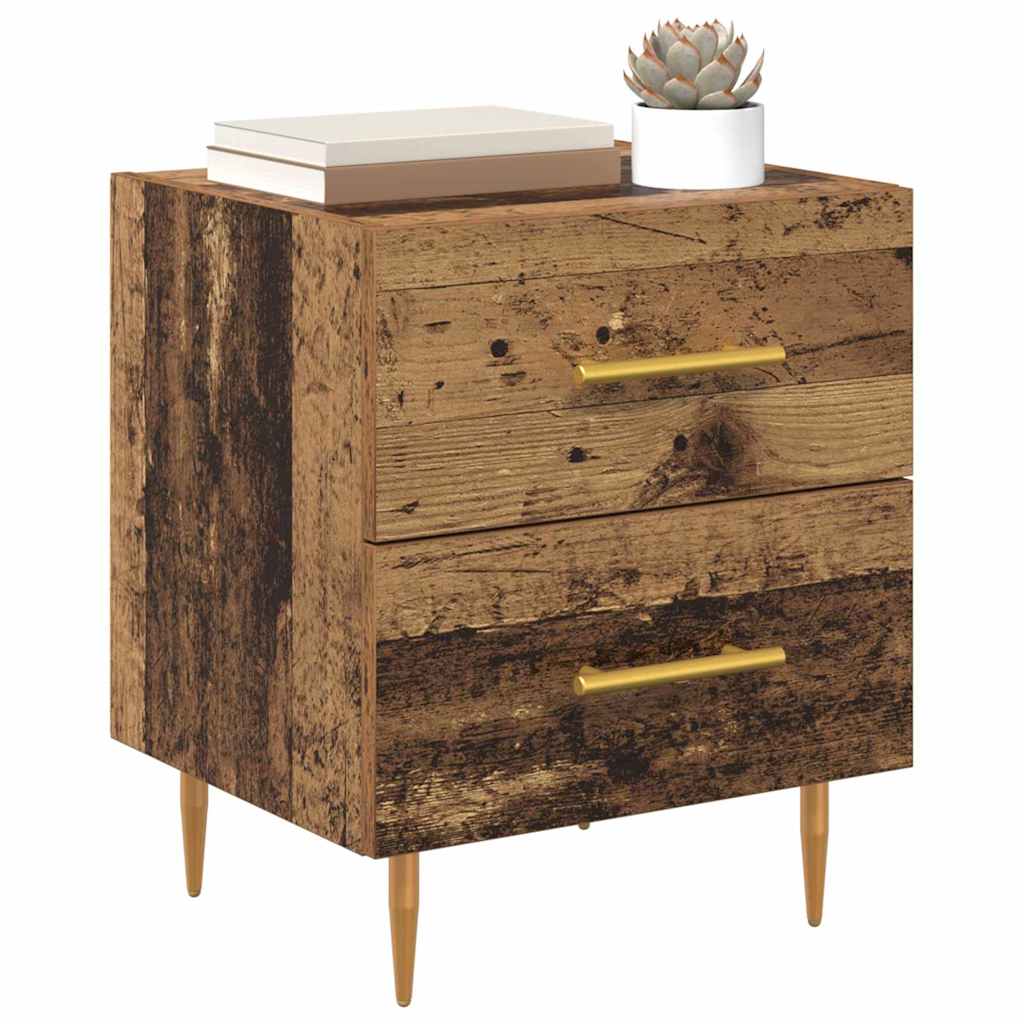 Noćni ormar s ladicama 2 pcs Staro drvo 40 x 35 x 47,5 cm