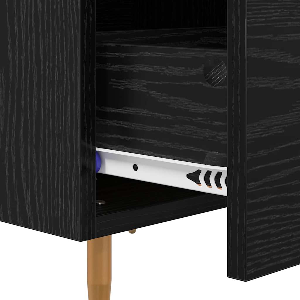 Noćni ormar s ladicama 2 pcs Crni hrast 40 x 35 x 47,5 cm