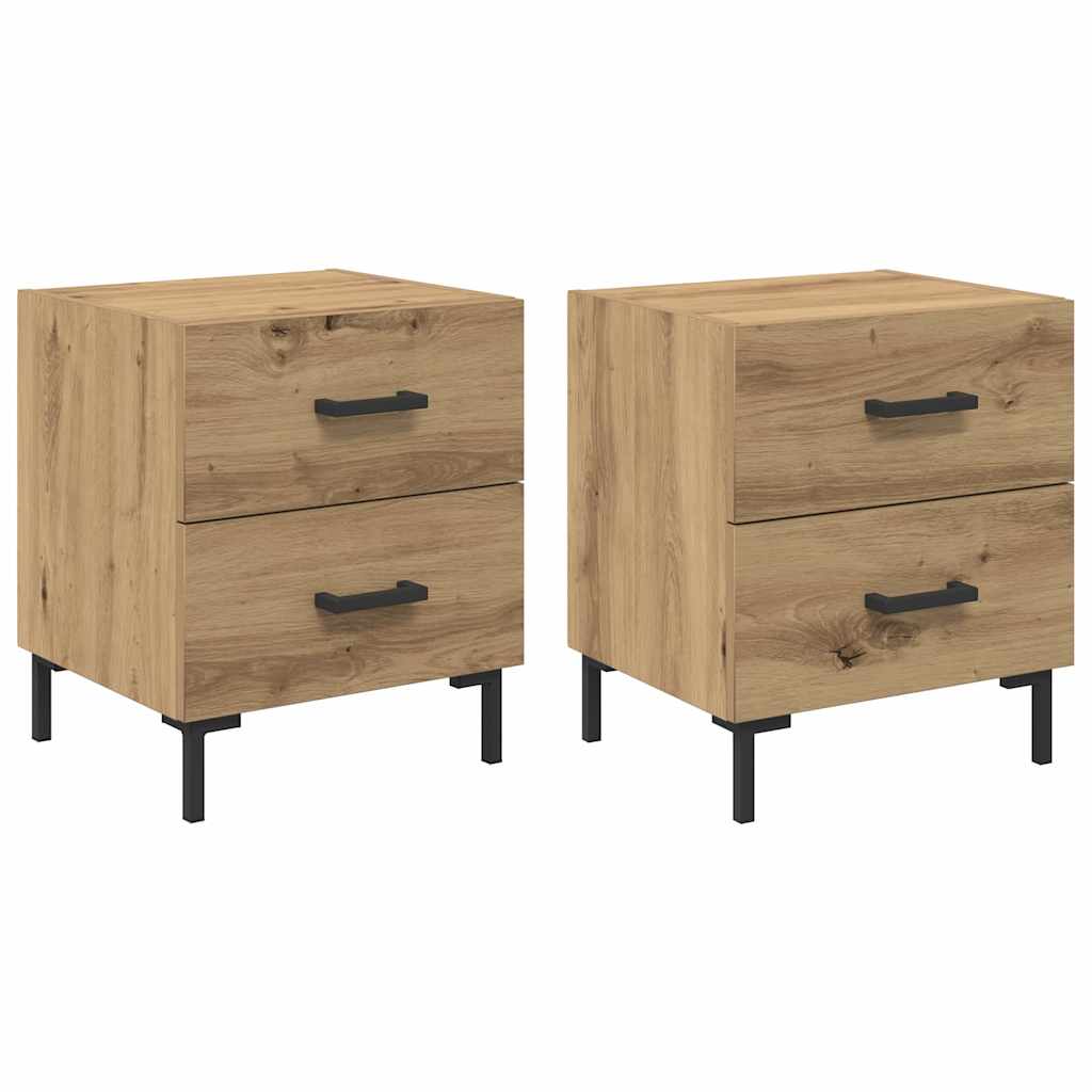 Noćni ormar s ladicama 2 pcs Umjetnički hrast 40 x 35 x 47,5 cm