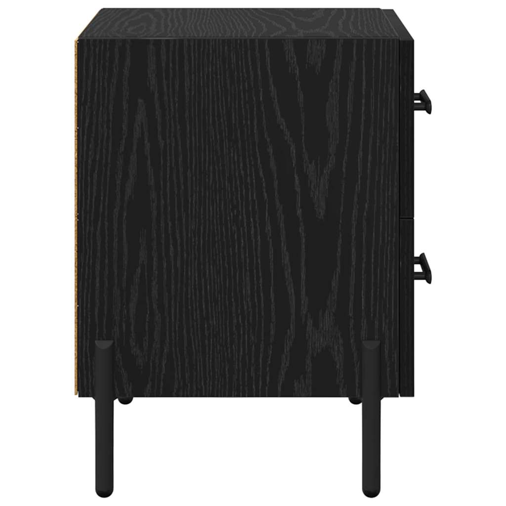 Noćni ormar s ladicama 2 pcs Crni hrast 40 x 35 x 47,5 cm