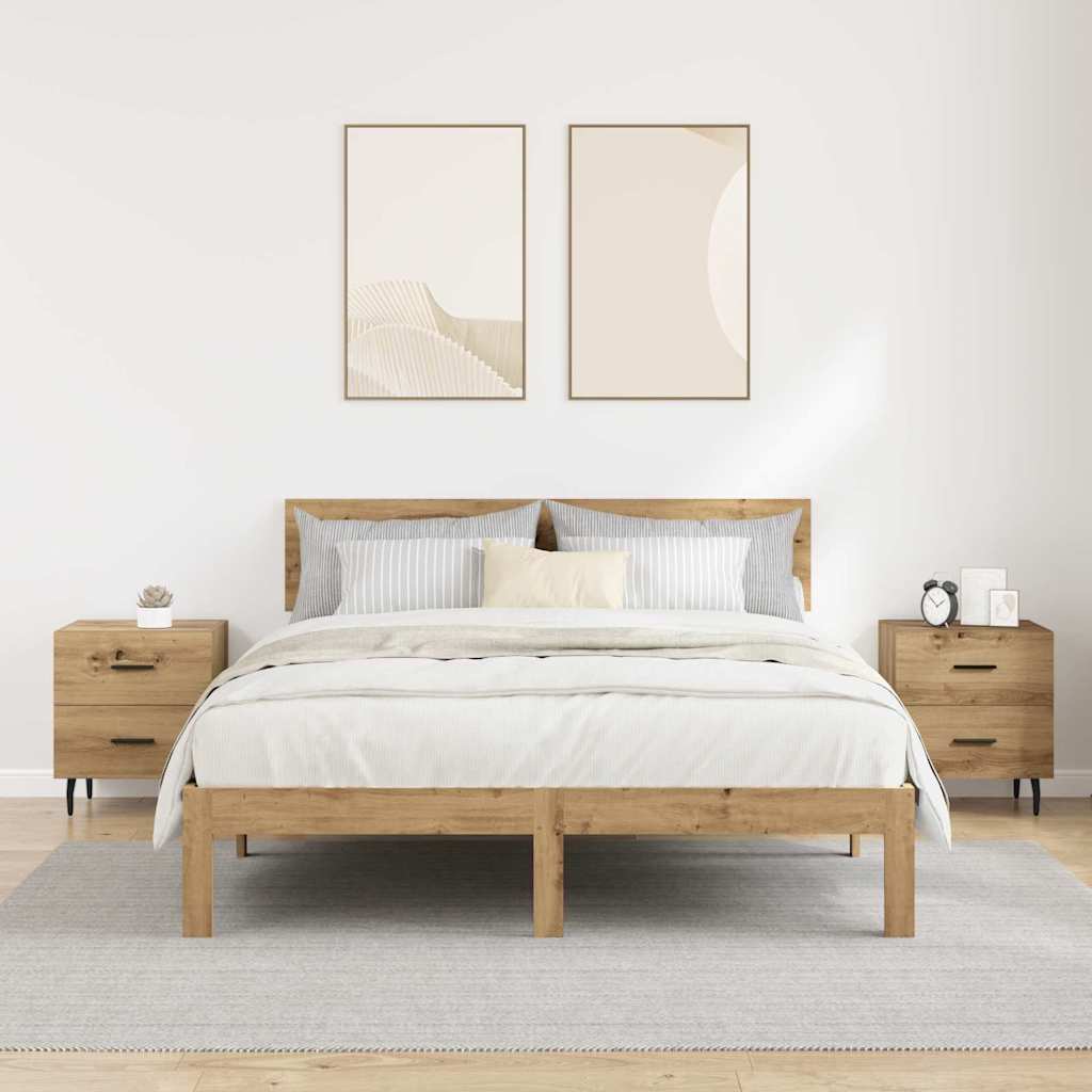 Noćni ormar s ladicama 2 pcs Umjetnički hrast 40 x 35 x 47,5 cm