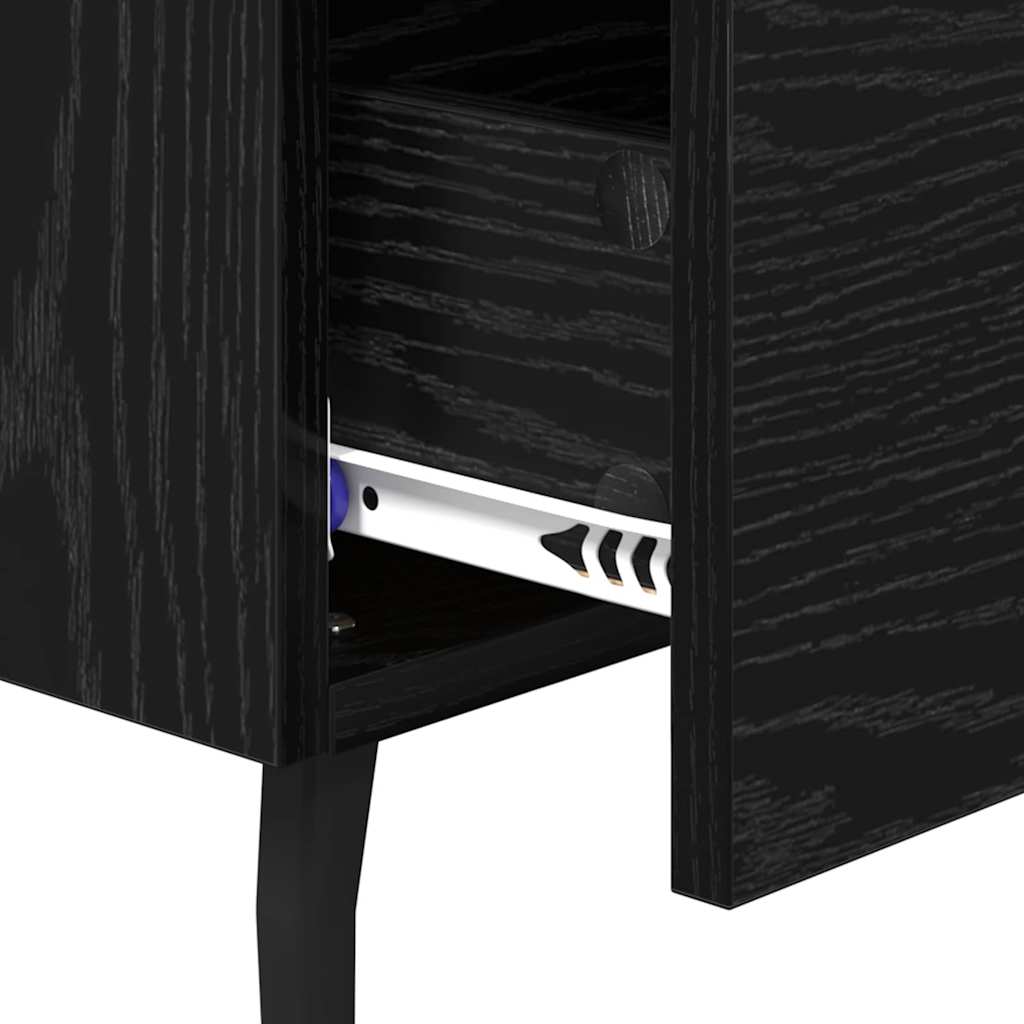 Noćni ormar s ladicama 2 pcs Crni hrast 40 x 35 x 47,5 cm