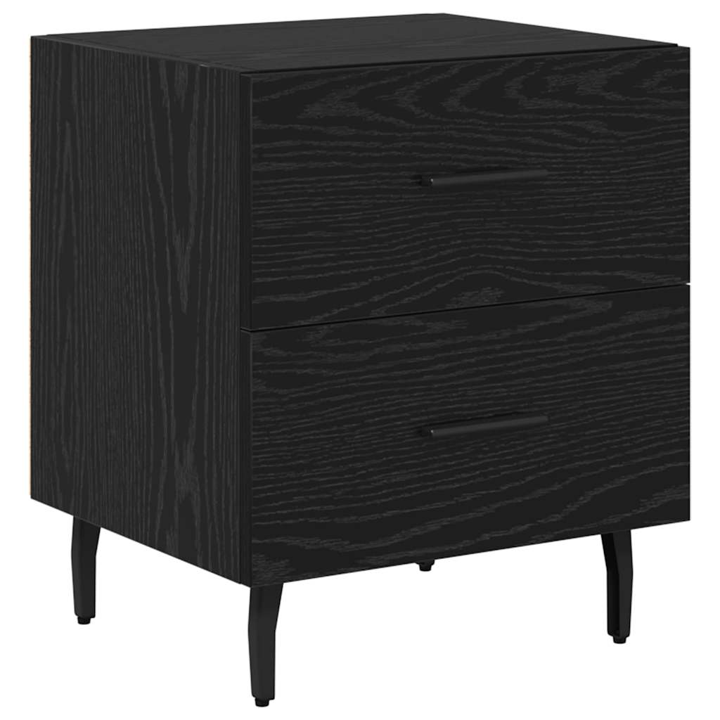 Noćni ormar s ladicama 2 pcs Crni hrast 40 x 35 x 47,5 cm
