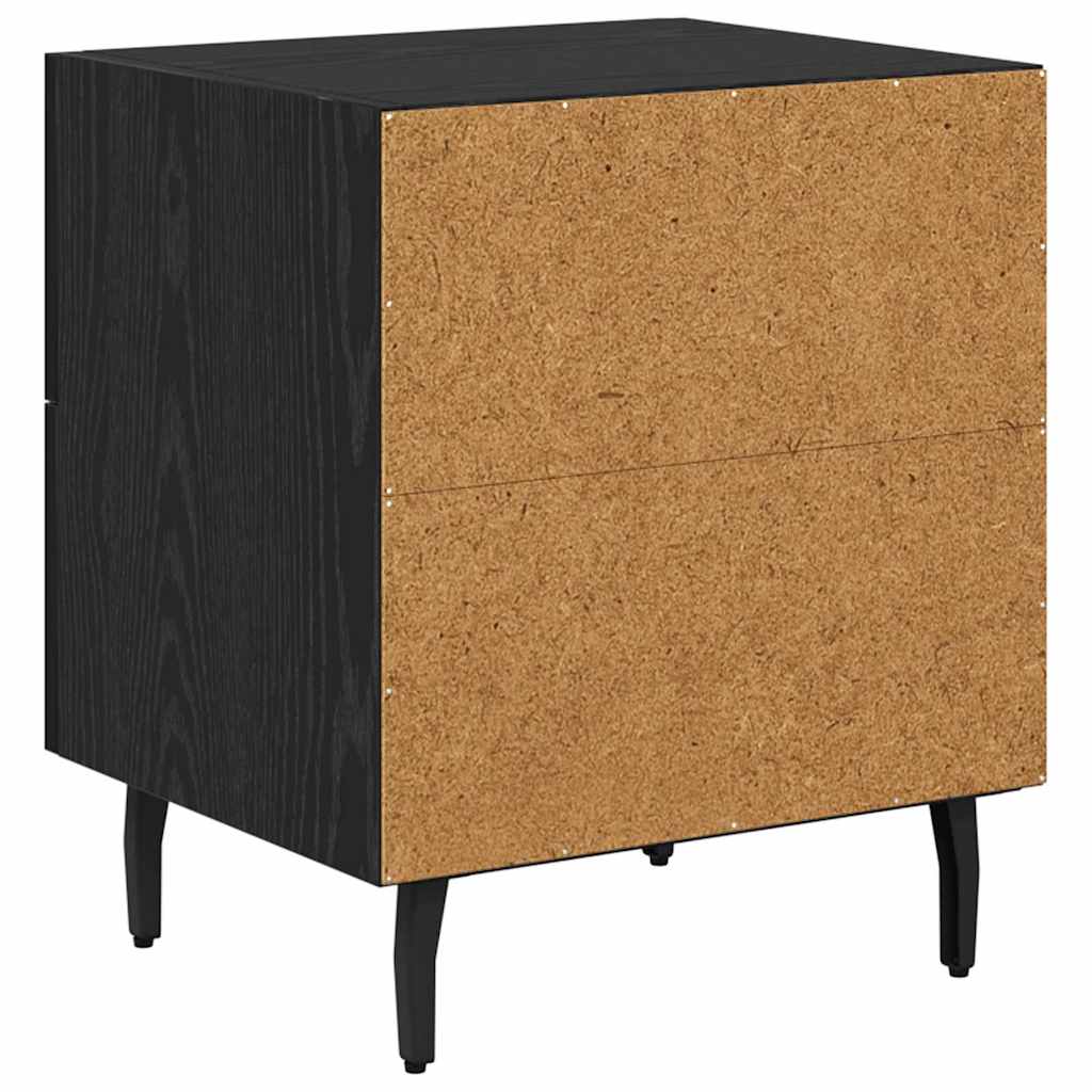 Noćni ormar s ladicama 2 pcs Crni hrast 40 x 35 x 47,5 cm