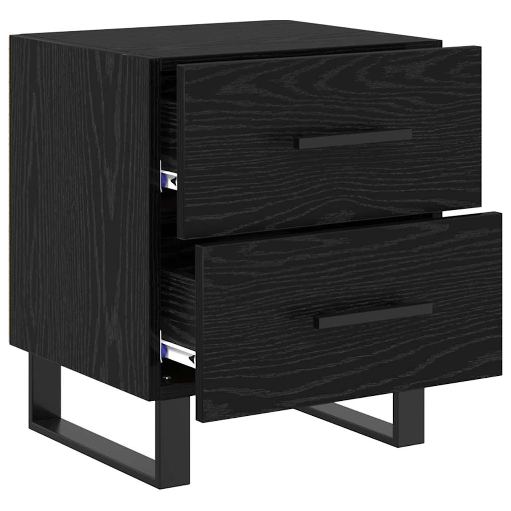 Noćni ormar s ladicama 2 pcs Crni hrast 40 x 35 x 47,5 cm