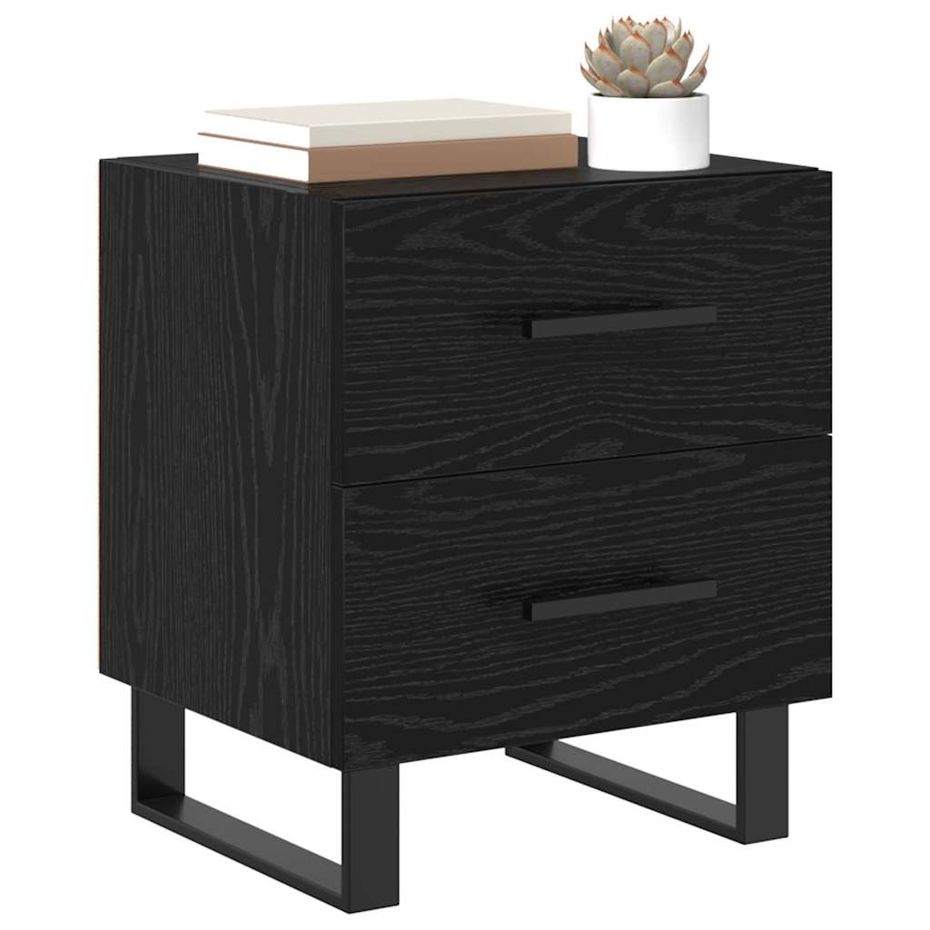 Noćni ormar s ladicama 2 pcs Crni hrast 40 x 35 x 47,5 cm