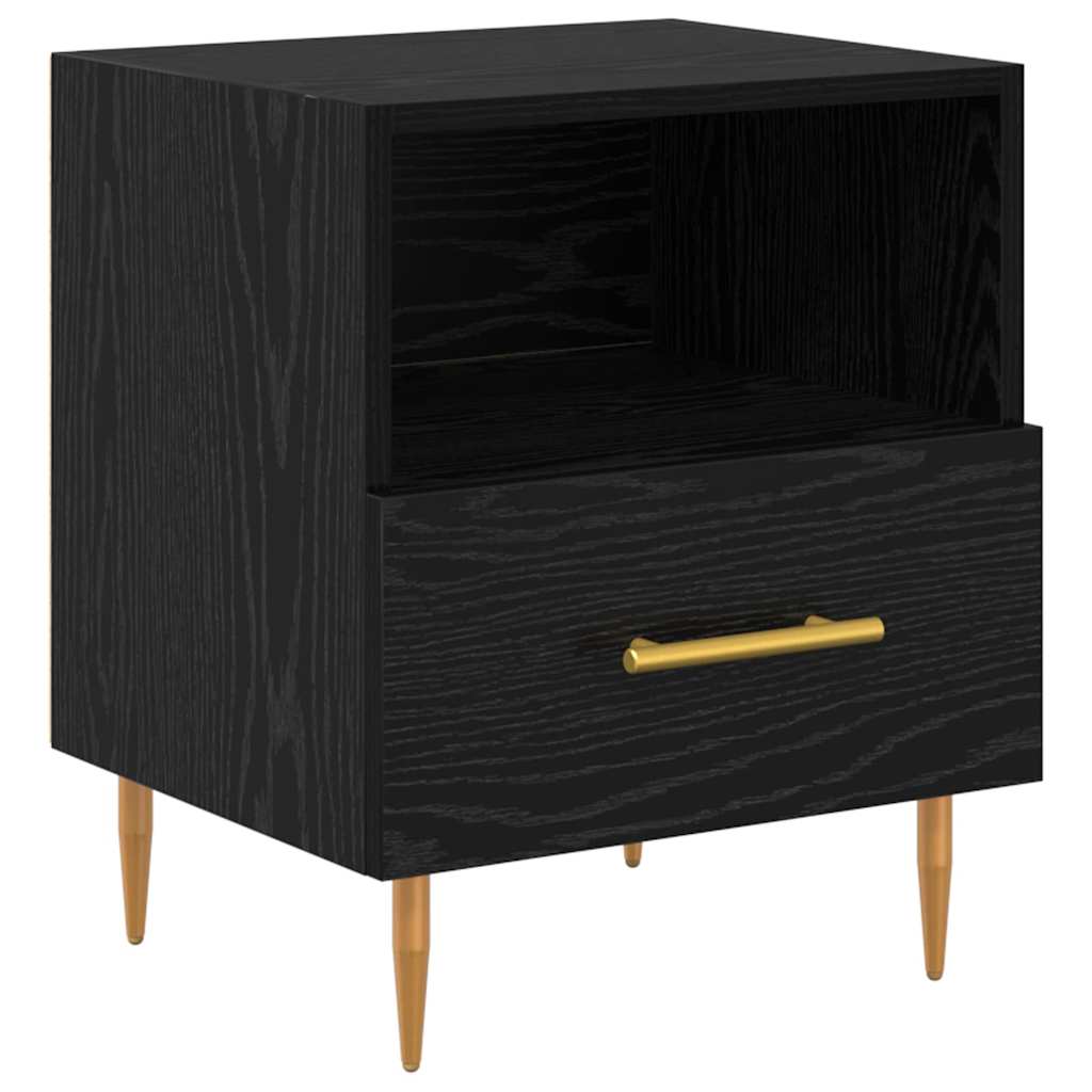 Noćni ormarić 2 pcs Crna 40 x 35 x 47,5 cm Konstruirano drvo