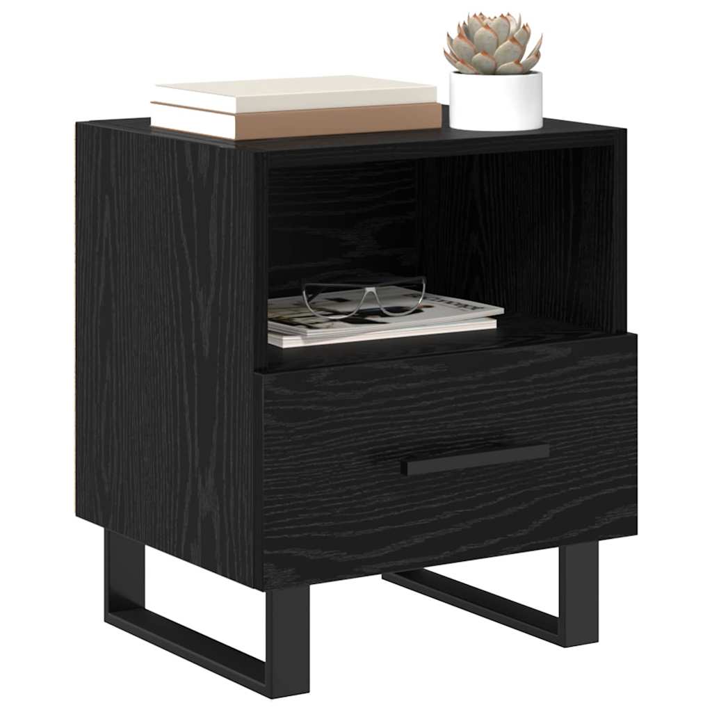 Noćni ormar s ladicama 2 pcs Crni hrast 40 x 35 x 47,5 cm