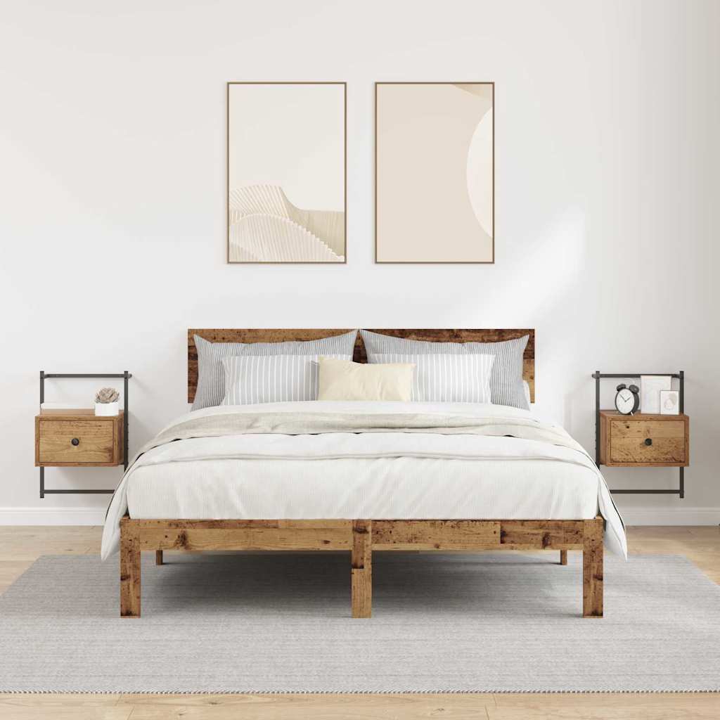 Noćni ormar 2 pcs Staro drvo 35 x 30 x 51 cm Konstruirano drvo