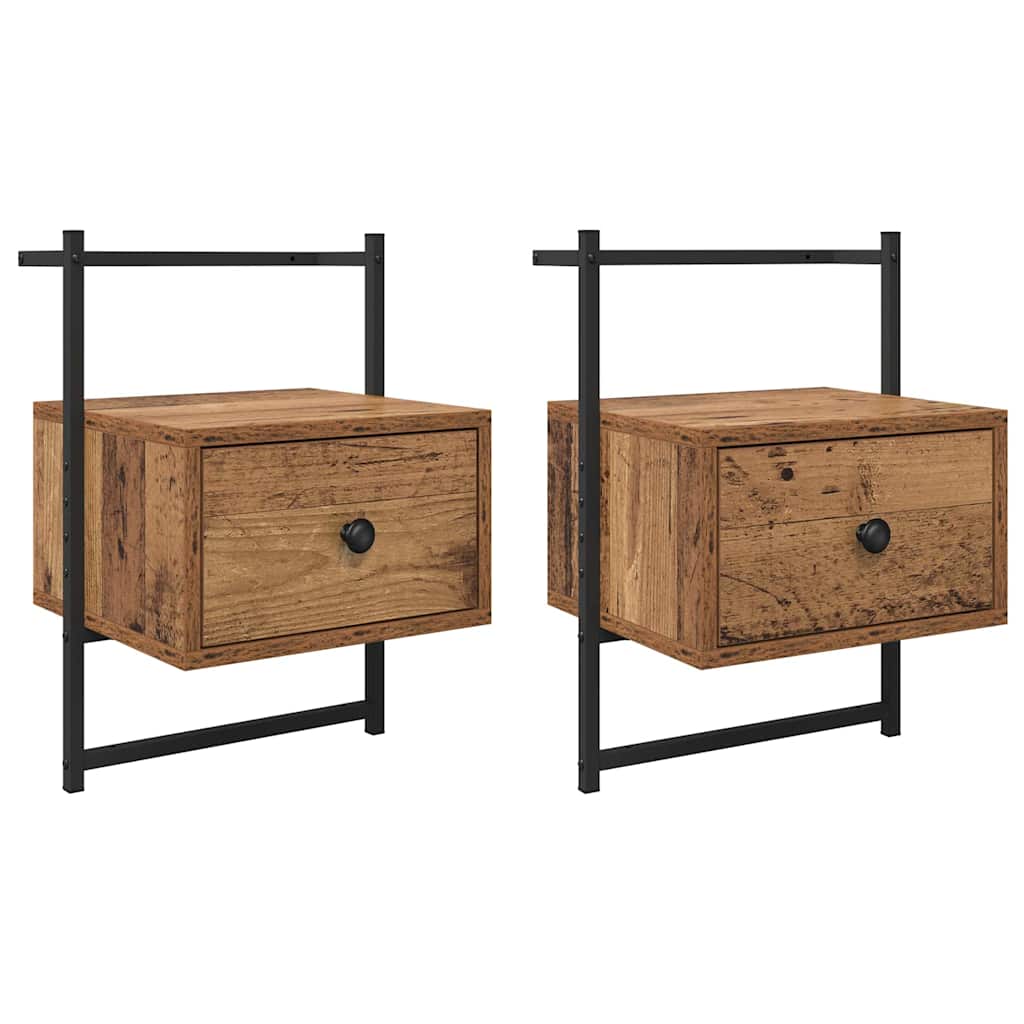 Noćni ormar 2 pcs Staro drvo 35 x 30 x 51 cm Konstruirano drvo