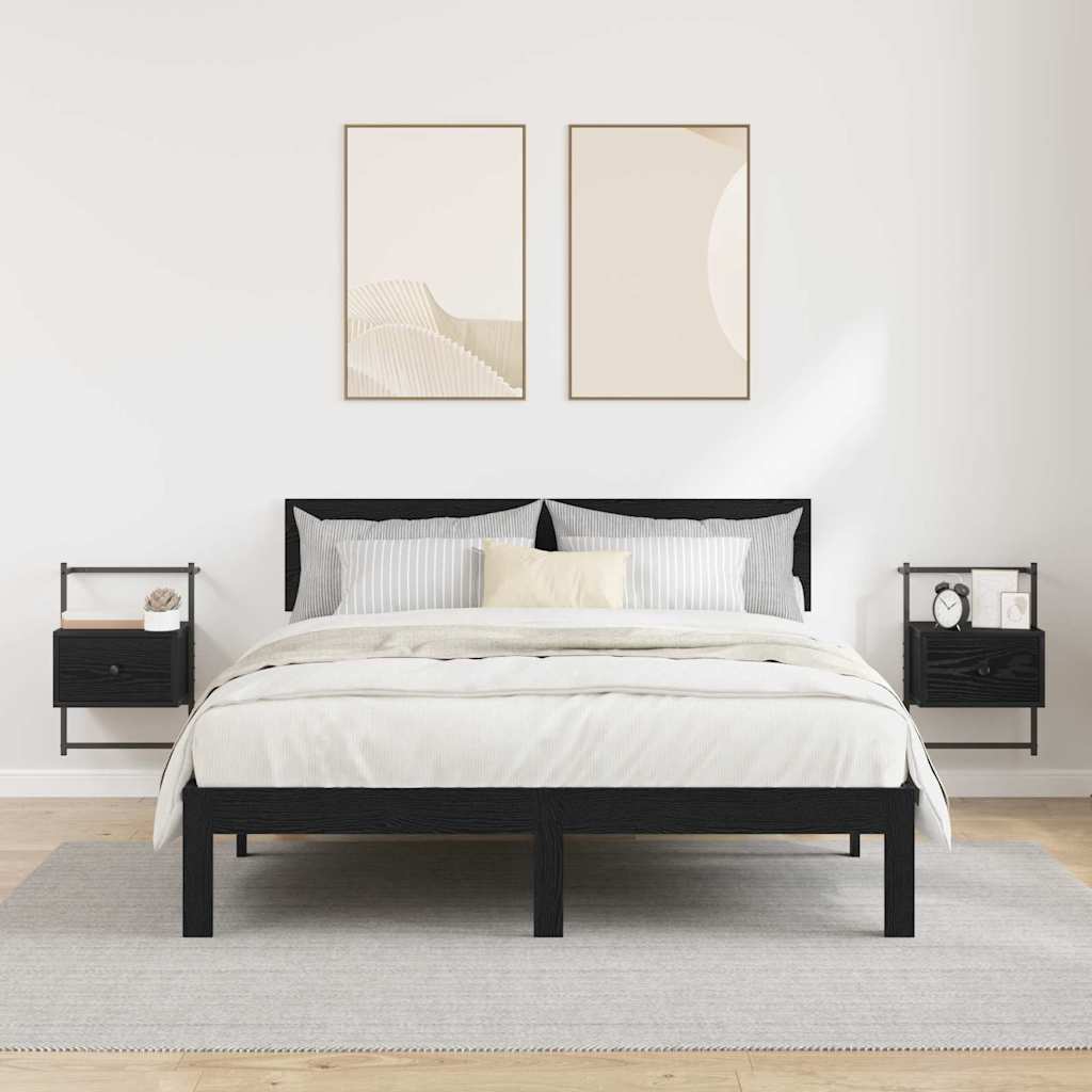 Noćni ormar 2 pcs Crni hrast 35 x 30 x 51 cm Konstruirano drvo