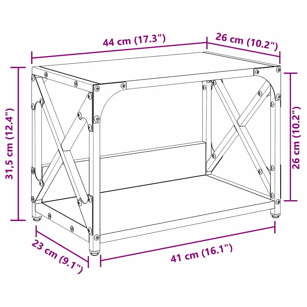 Držač za printer Umjetnički hrast 44 x 26 x 31.5 cm