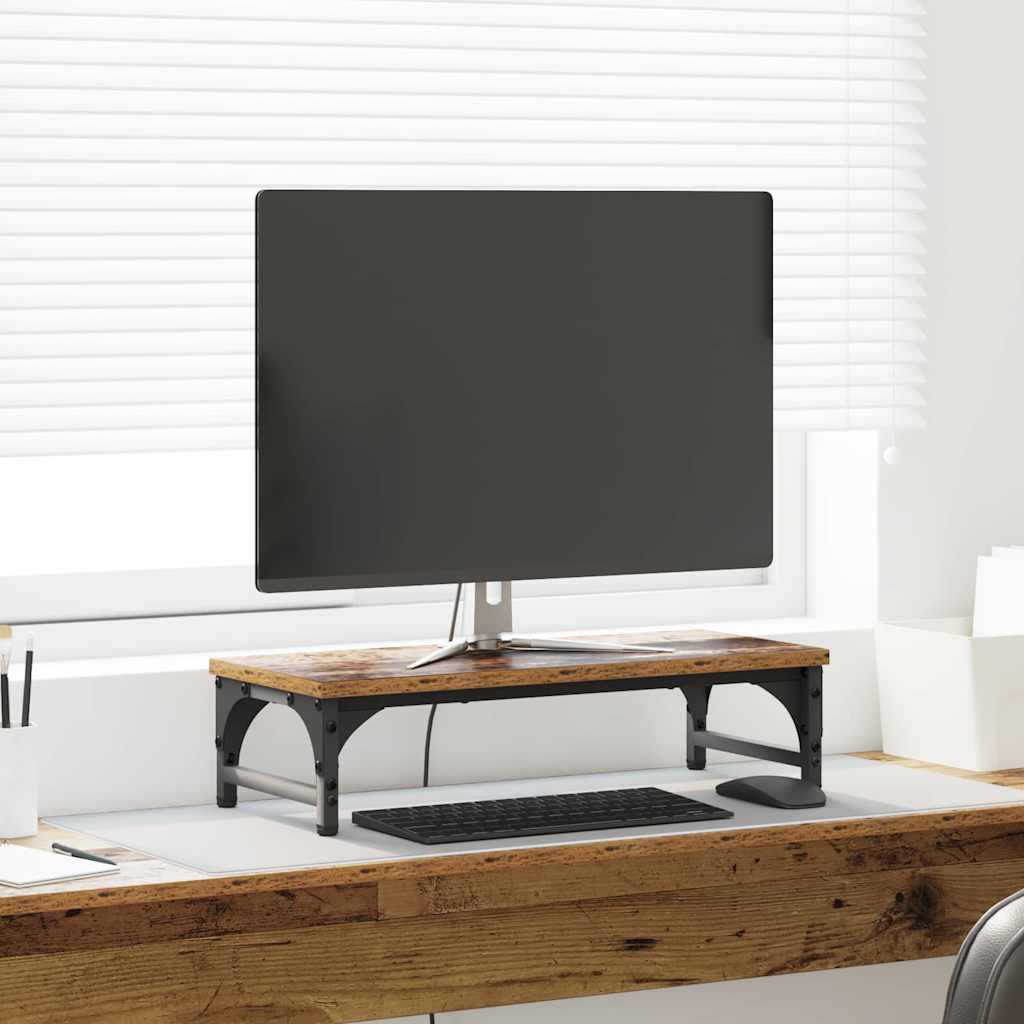 Stalak za Monitor Staro drvo 55 x 23 x 14 cm Konstruirano drvo