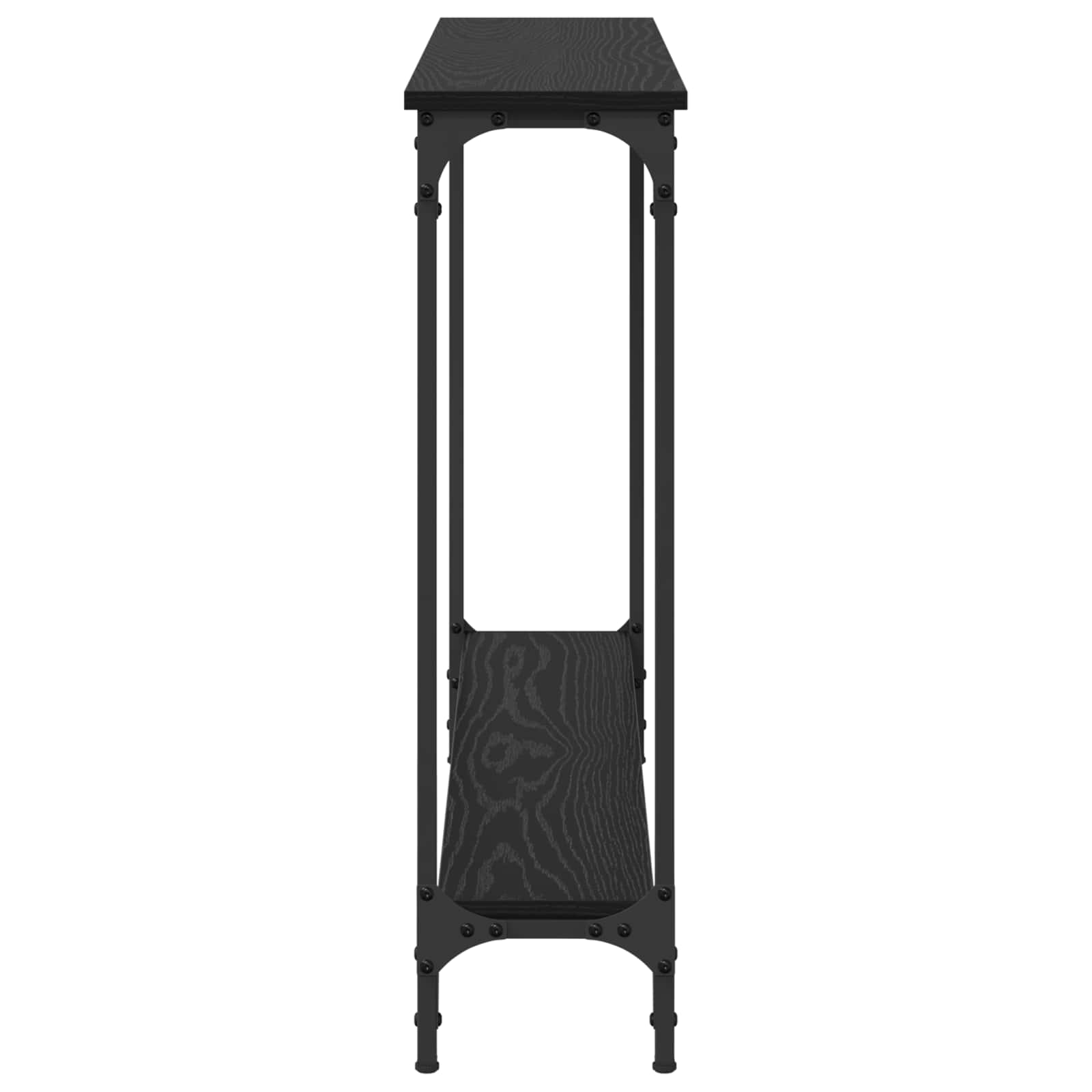 Konzolna stolica s policom Crni hrast 100 x 22,5 x 75 cm