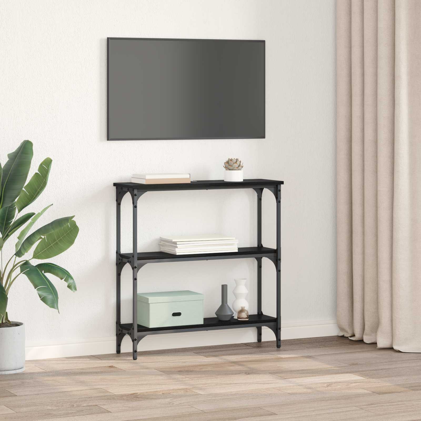 Konzolna stolica Crni hrast 75 x 22,5 x 75 cm Konstruirano drvo