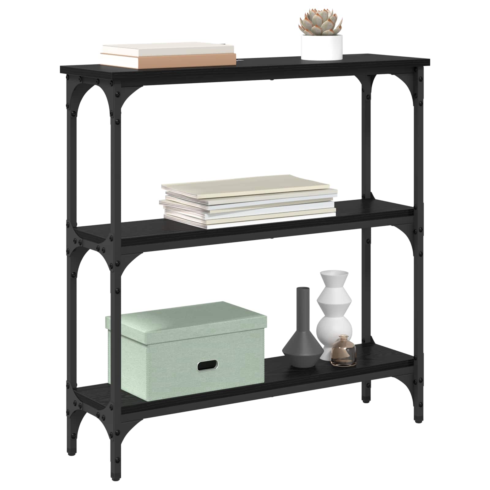 Konzolna stolica Crni hrast 75 x 22,5 x 75 cm Konstruirano drvo