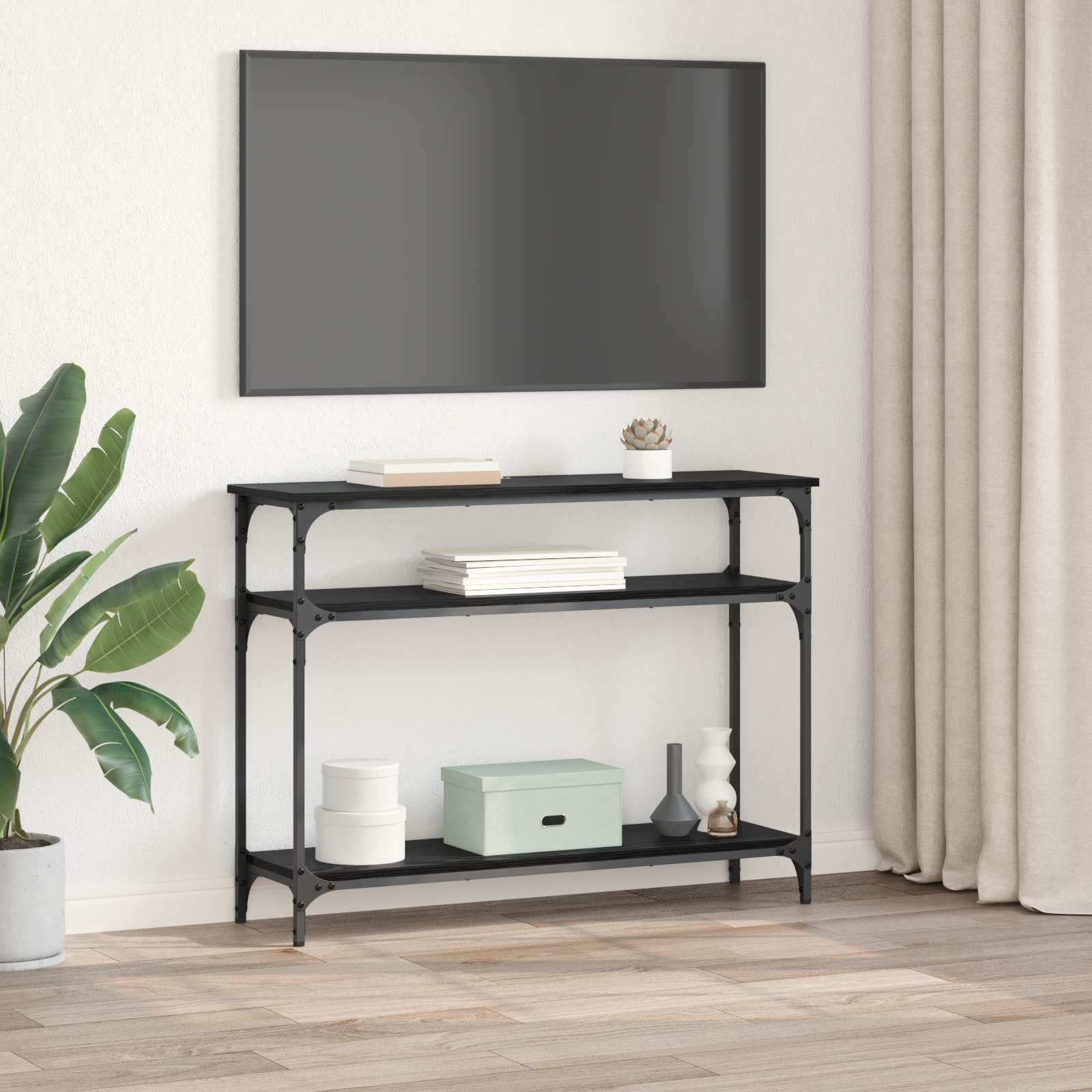 Konzolna stolica Crni hrast 100 x 29 x 75 cm Konstruirano drvo