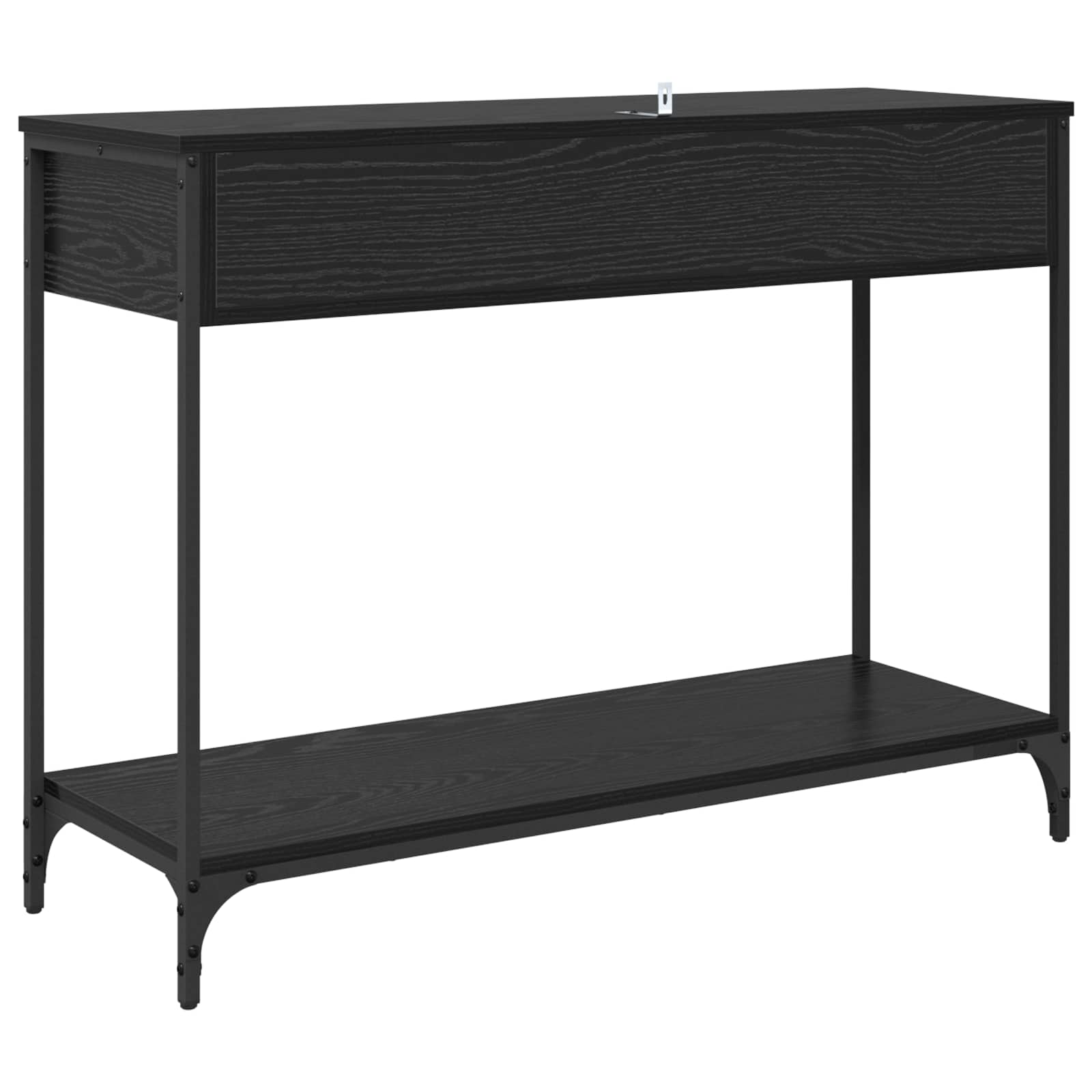Konzolna stolica s ladicama Crni hrast 100 x 34,5 x 75 cm